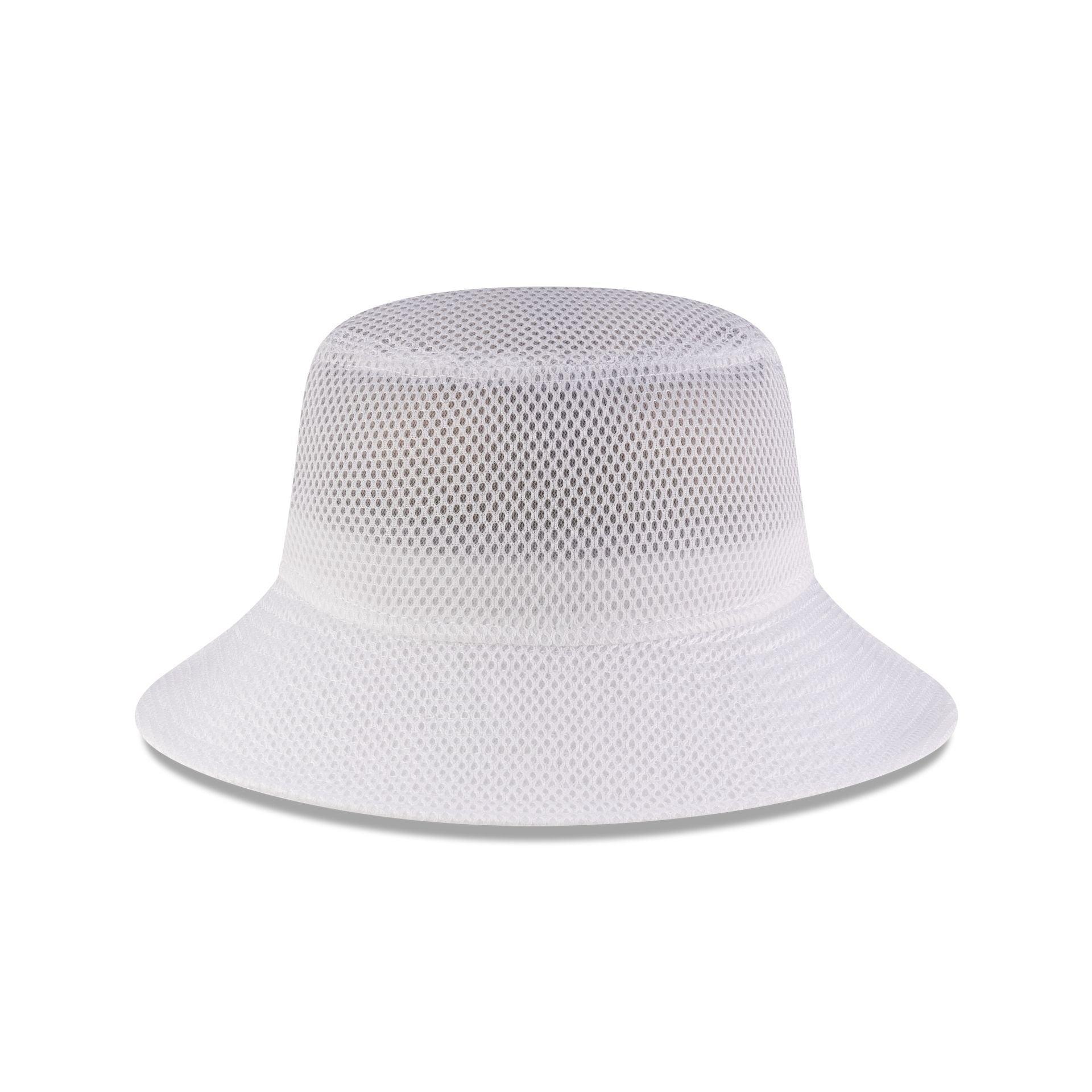 New Era Cap Air Mesh White Bucket Hat Male Product Image