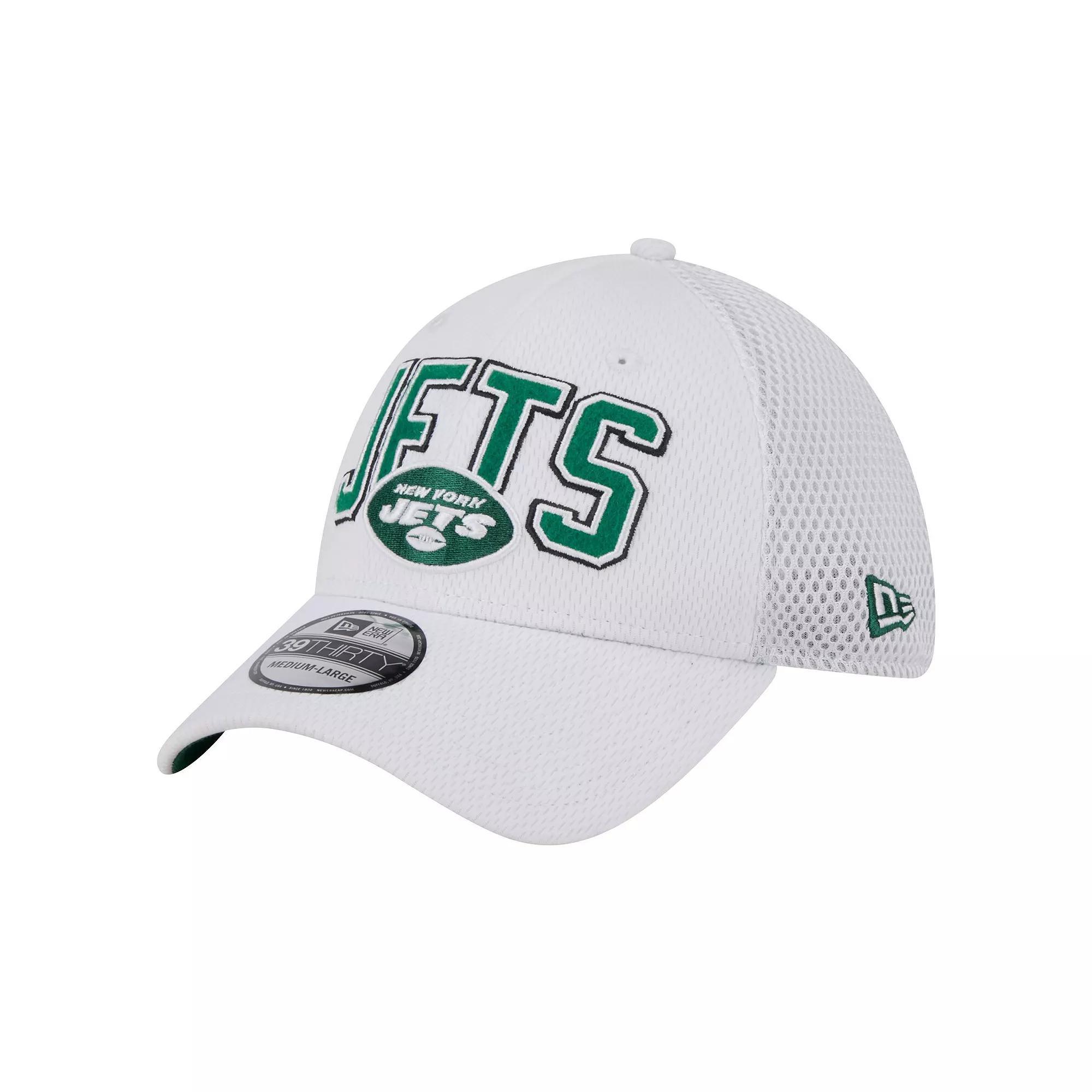 Men's New Era White New York Jets Breakers 39THIRTY Flex Hat,  Product Image