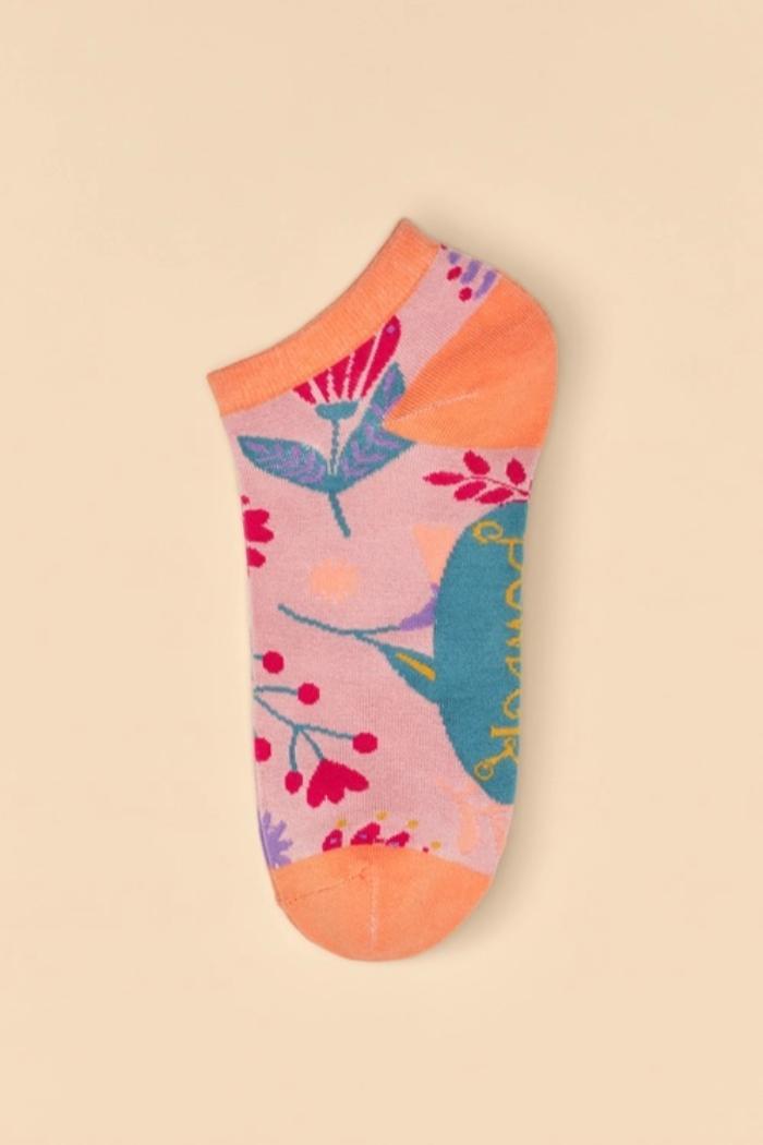 Watercolour Flowers Trainer Socks Product Image