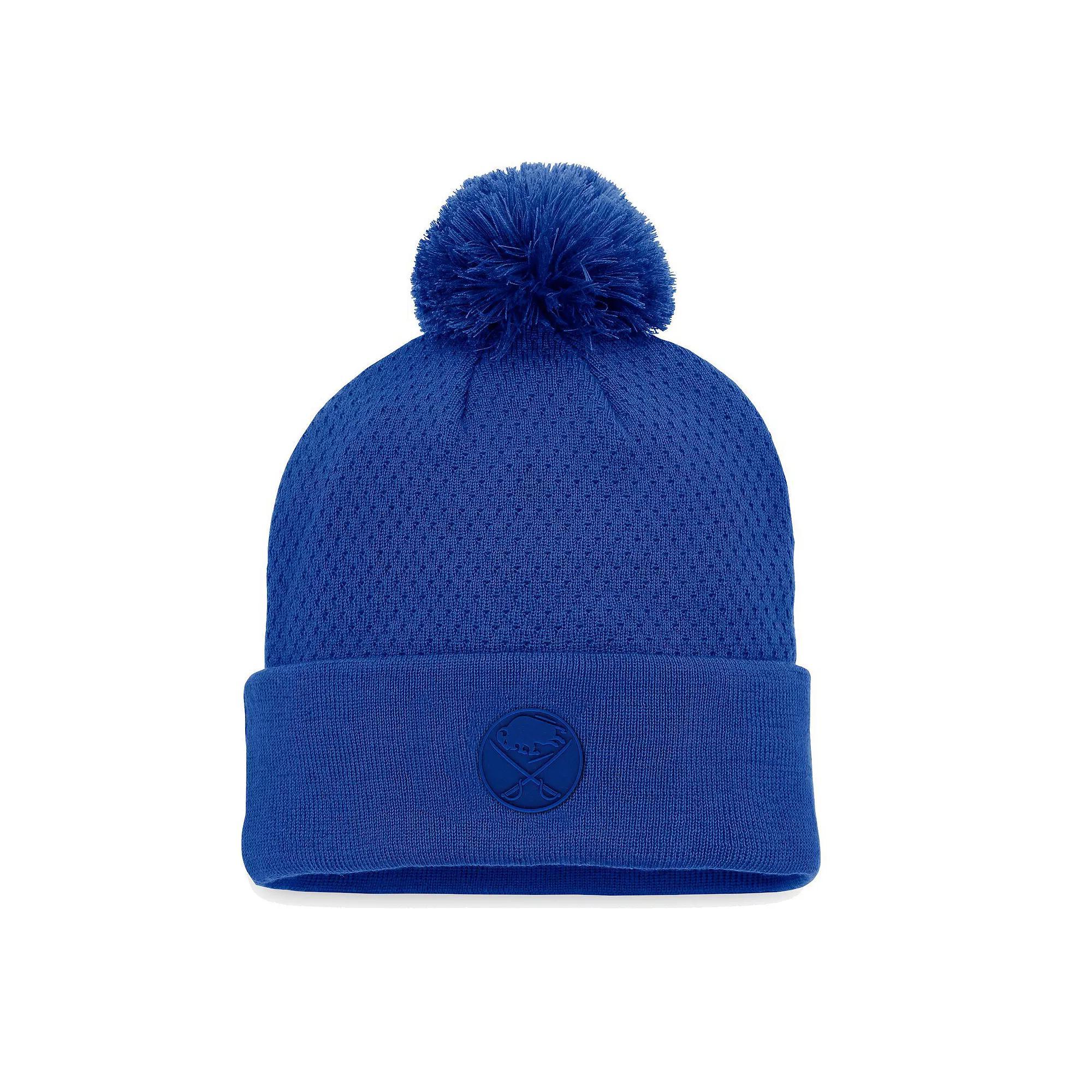 Women's Fanatics Branded Black San Jose Sharks Authentic Pro Road Cuffed Knit Hat with Pom, Sks Black Product Image