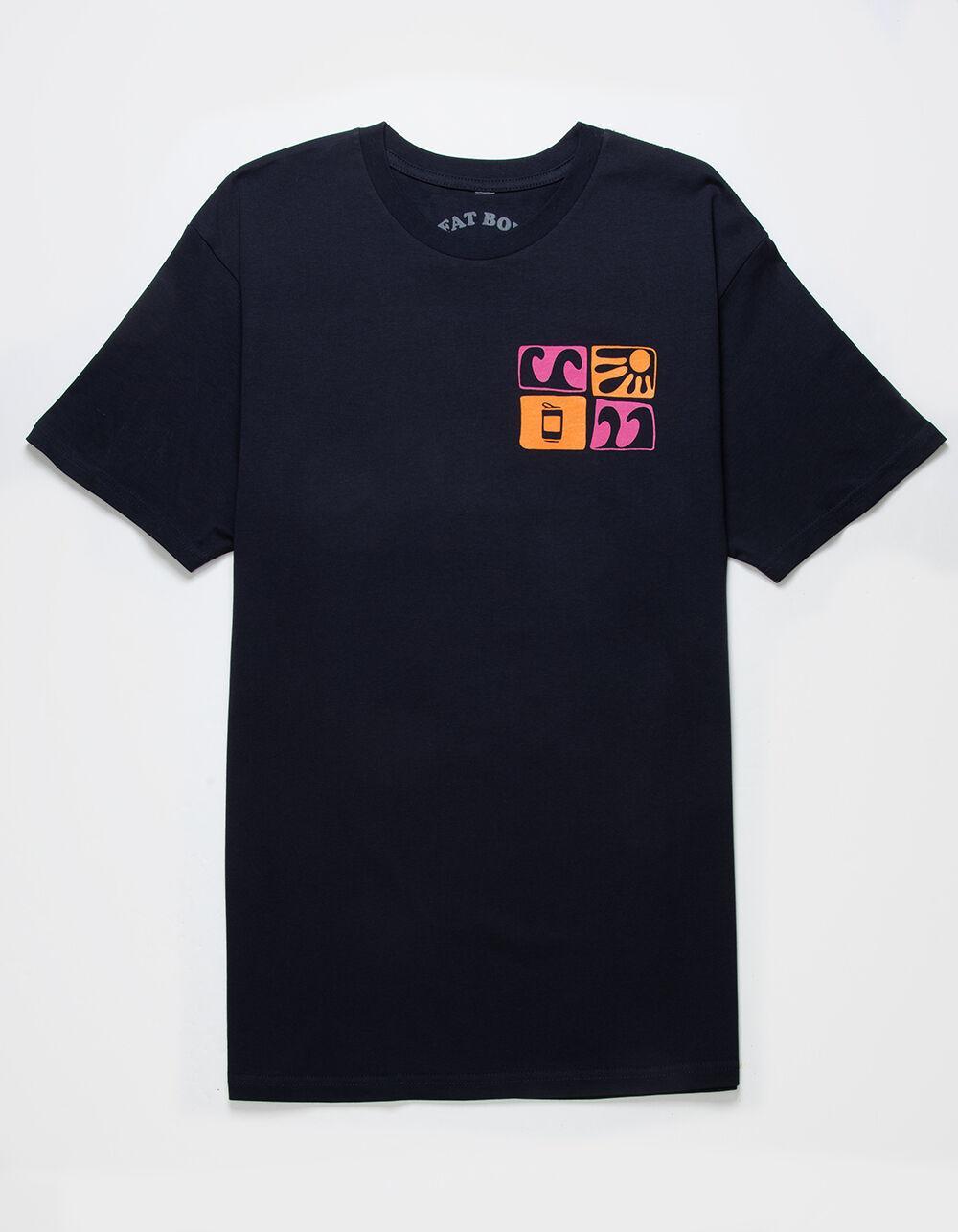 FAT BOY SURF CLUB Waves And Rays Mens Tee - NAVY Product Image