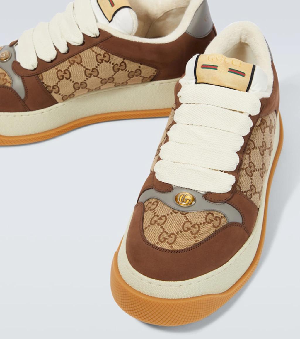 GUCCI Sneakers Screener Gg In Beige,brown,grey Product Image