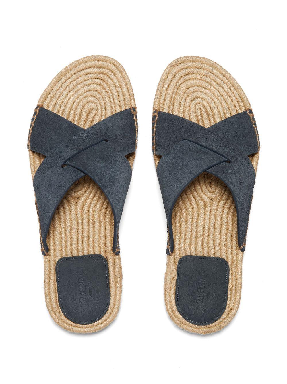 crossover-strap suede espadrilles Product Image