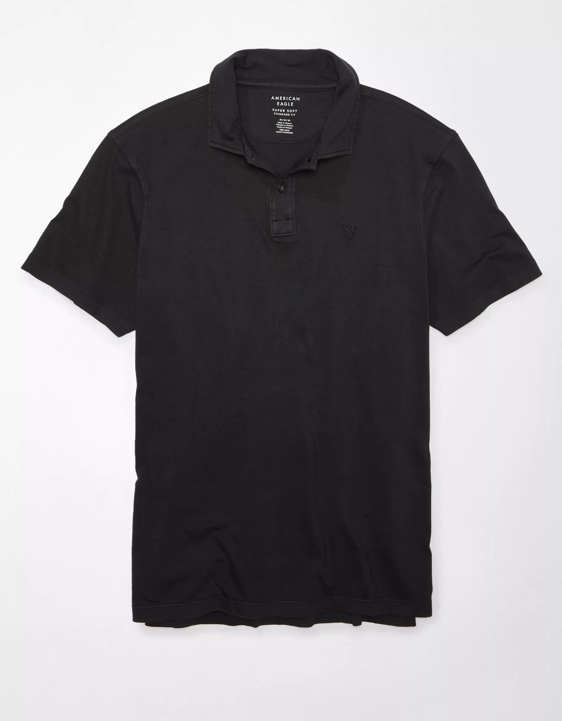 AE Lived-In Jersey Polo Shirt Product Image