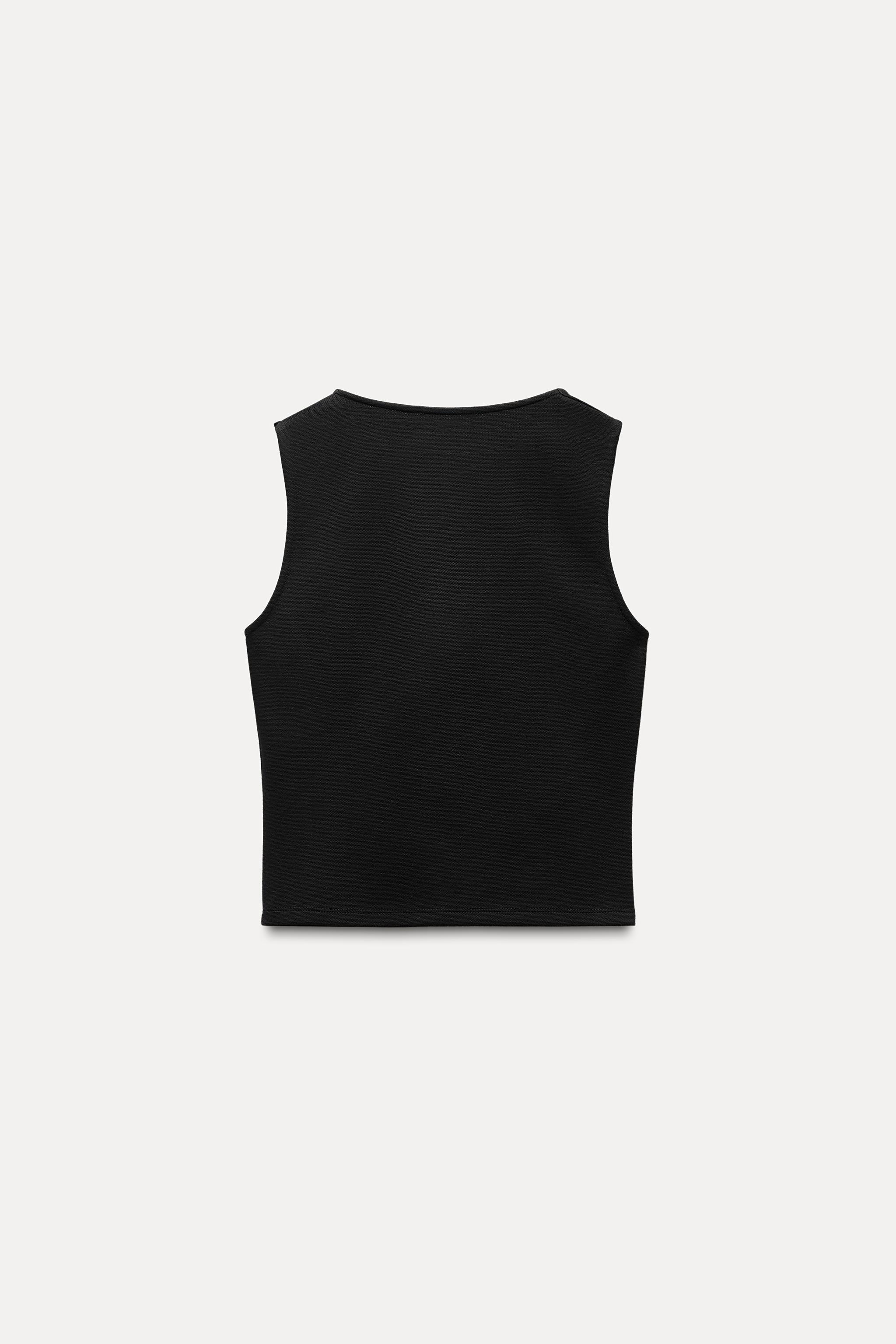 INTERLOCK KNIT VEST TOP Product Image