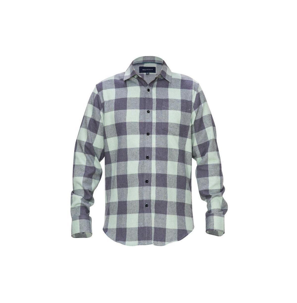 Braveman Mens Button Down Classic Fit Flannel Shirt Product Image