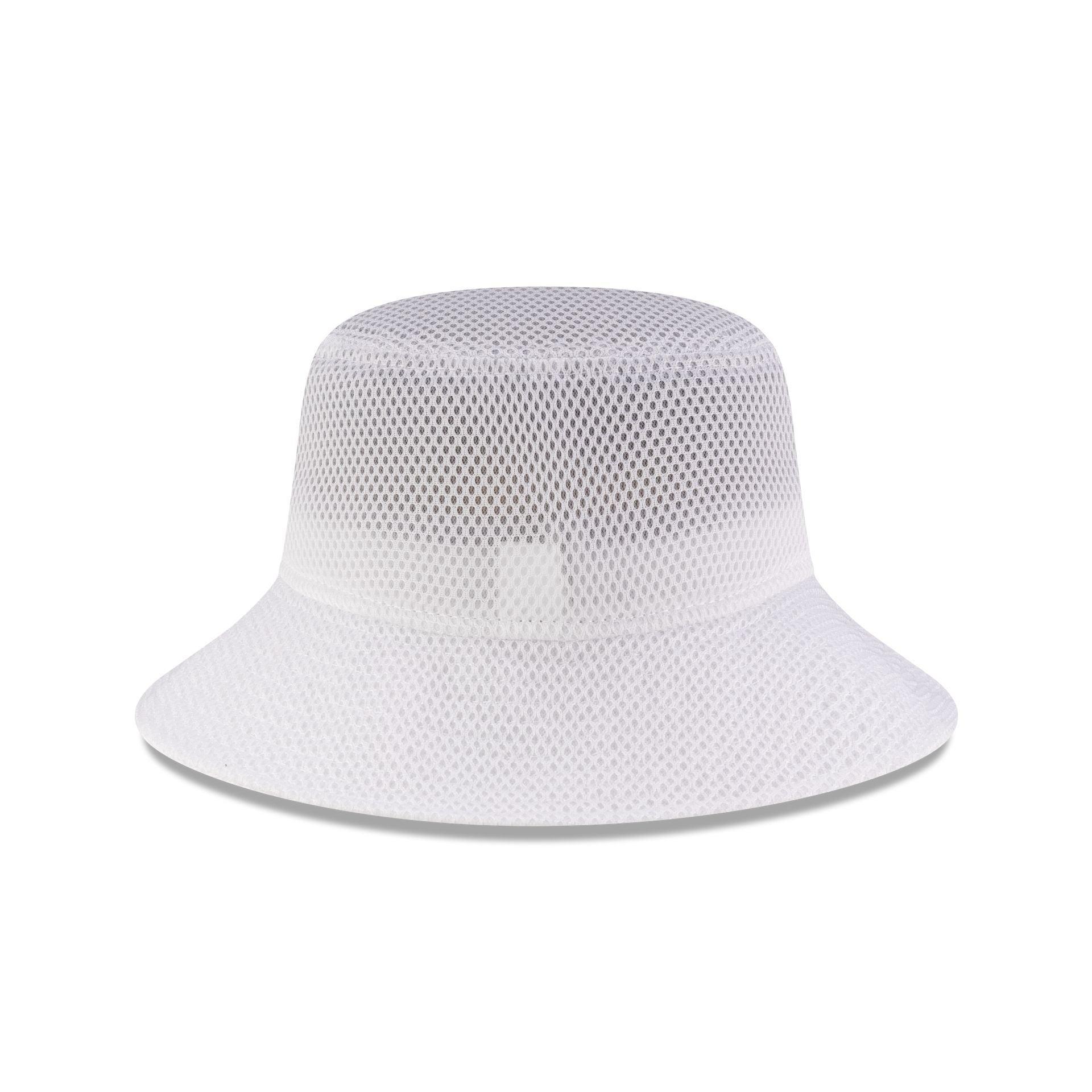 New Era Cap Air Mesh White Bucket Hat Male Product Image