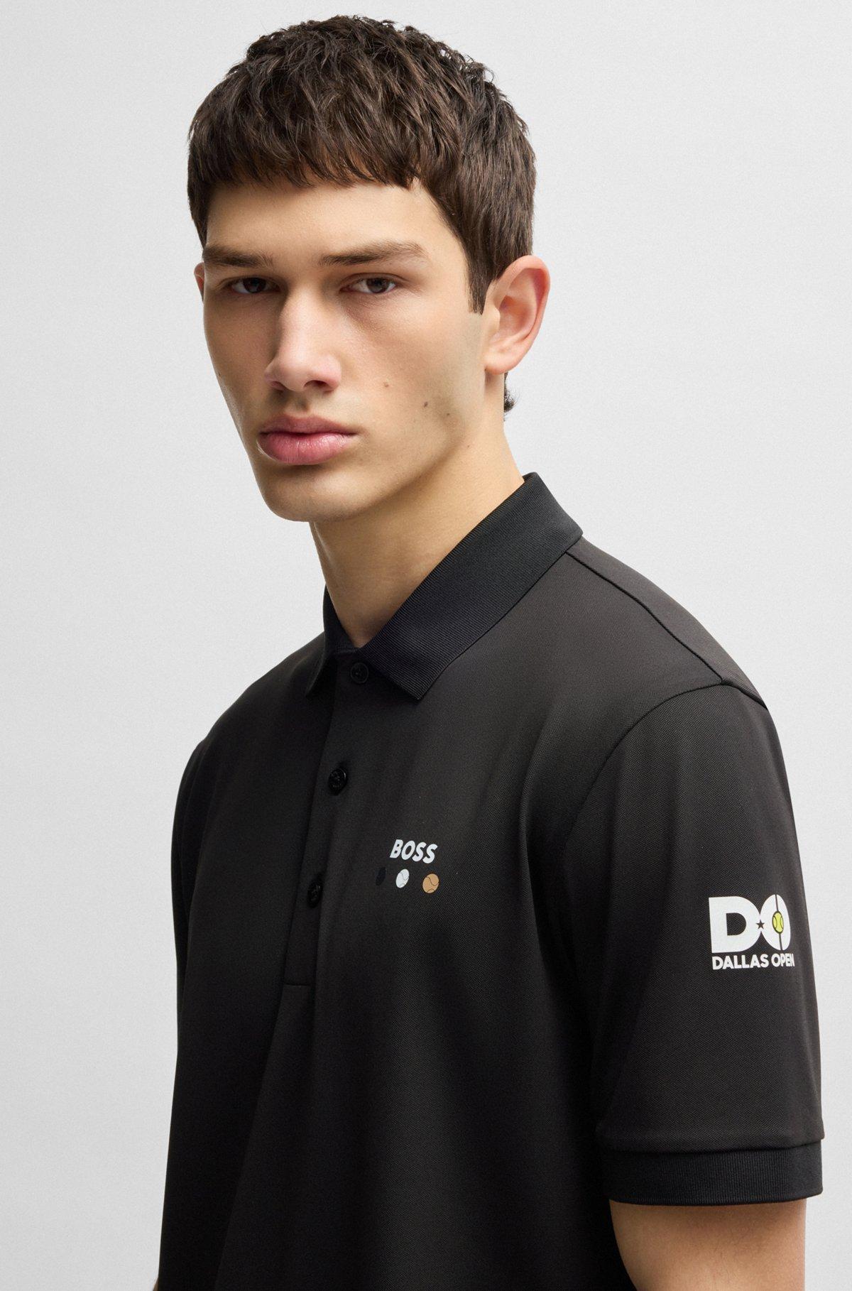 Paddy stretch-piqué polo shirt with logo detail Product Image