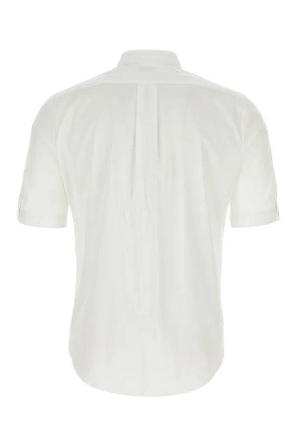 Man White Stretch Poplin Shirt Product Image