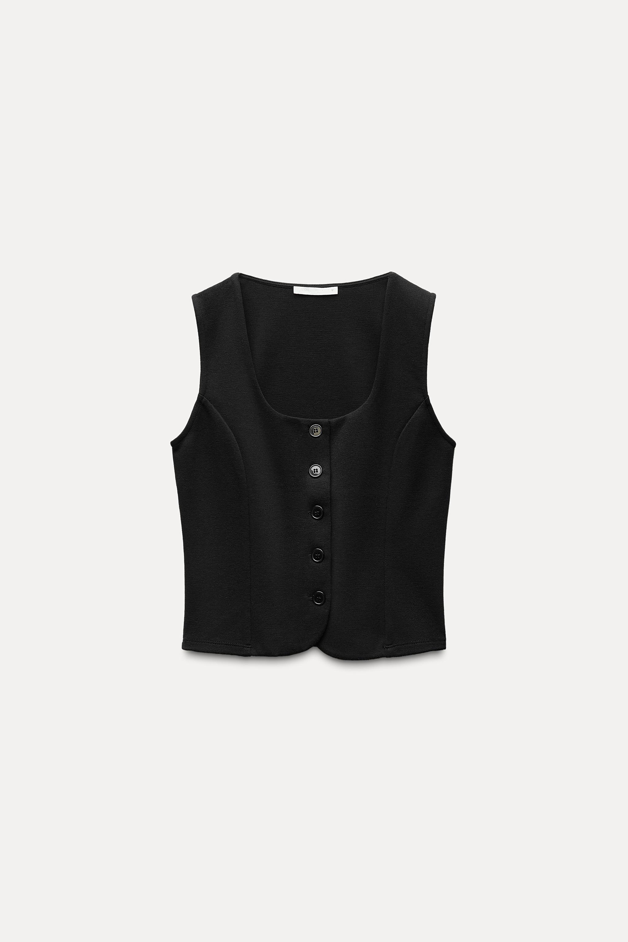 INTERLOCK KNIT VEST TOP Product Image