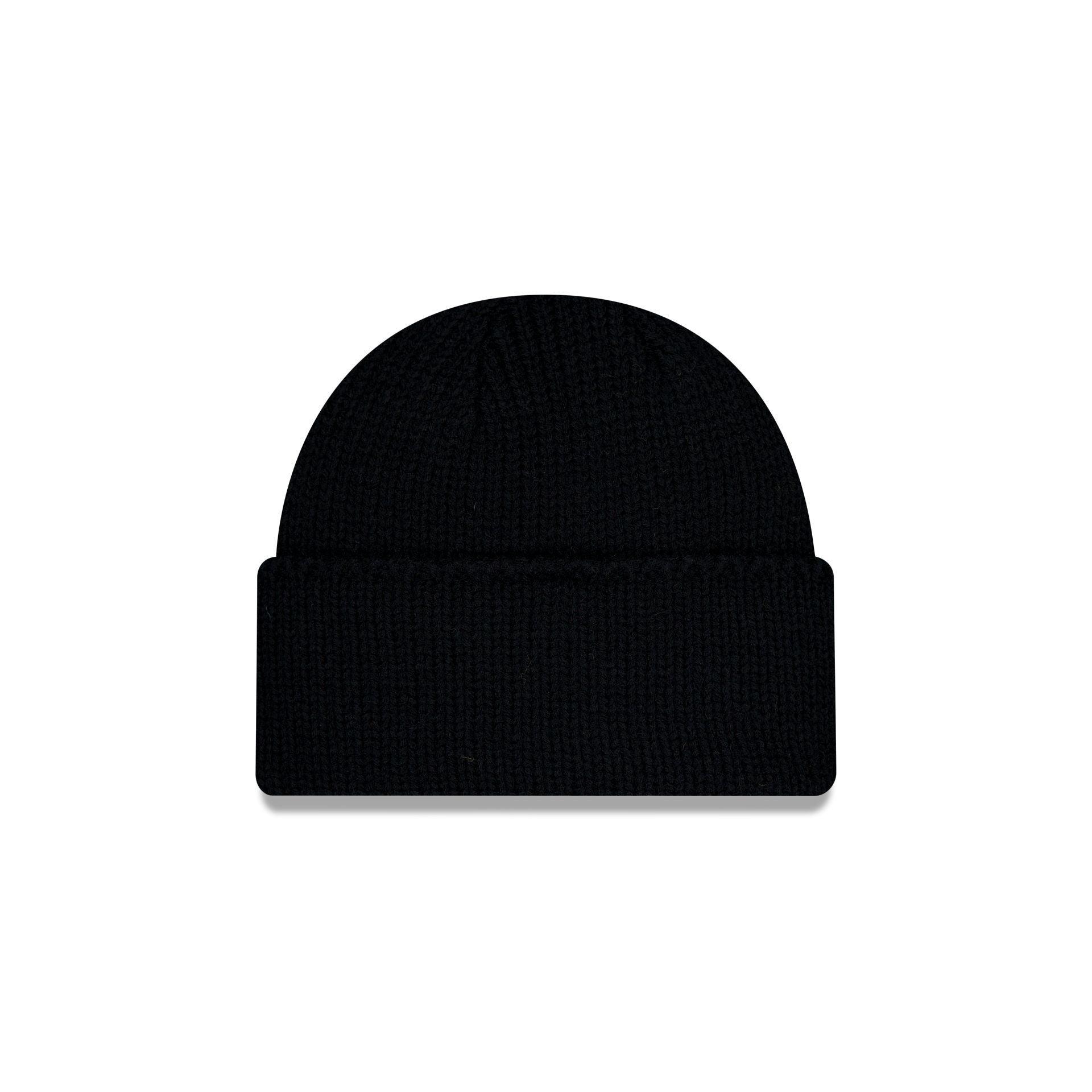 New Era Black Wide Cuff Knit Beanie Male Product Image