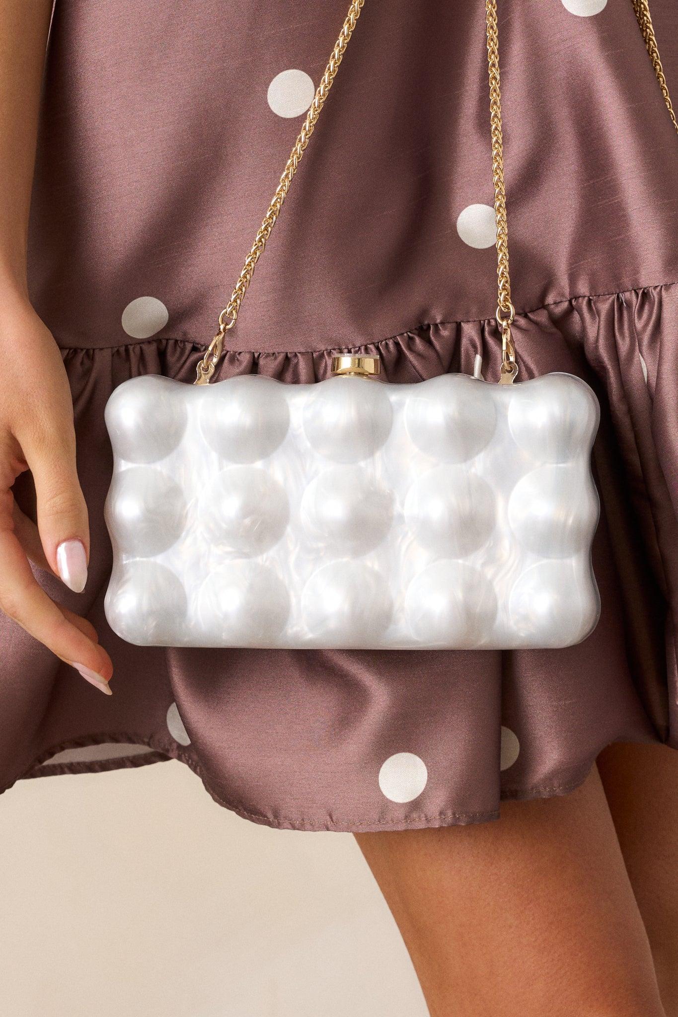 Eclipse’s Whisper Ivory Pearlescent Clutch Product Image