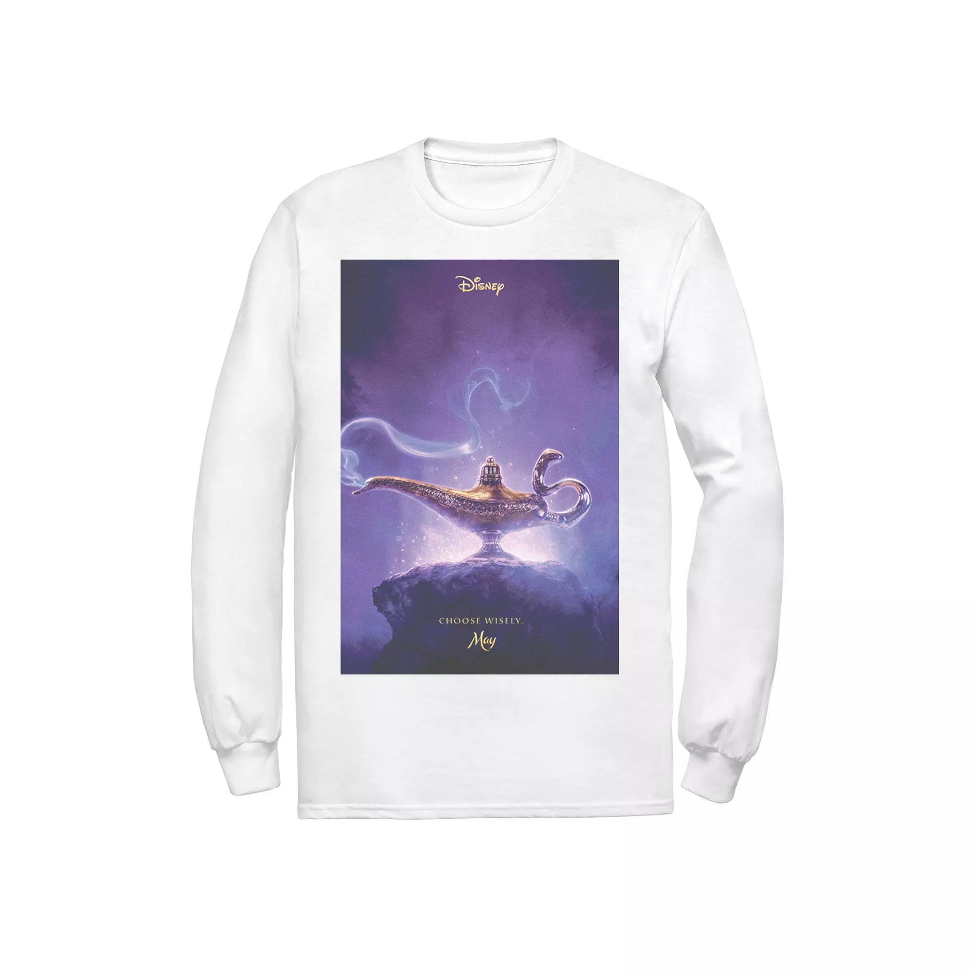Disney's Aladdin Men's Lamp Poster Long Sleeve Graphic Tee,  Product Image