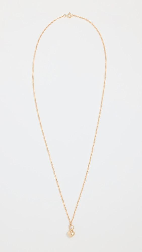 Ariel Gordon Jewelry Petite Puffed Heart Charm Necklace | Shopbop Product Image