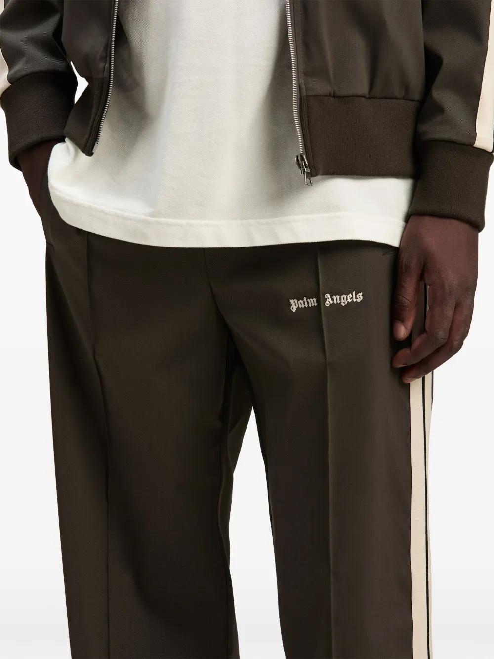 logo-embroidered wool track pants Product Image