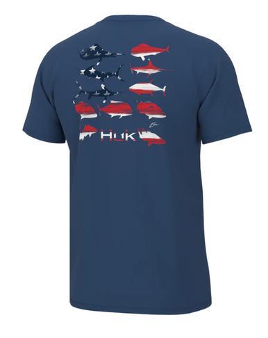 SALE HUK® Men's S/S KC Flag Fish Tee - Set Sail Product Image