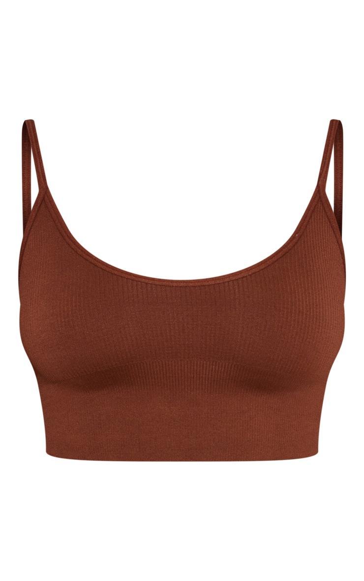 Chocolate Rib Seamless Longline Bra Product Image