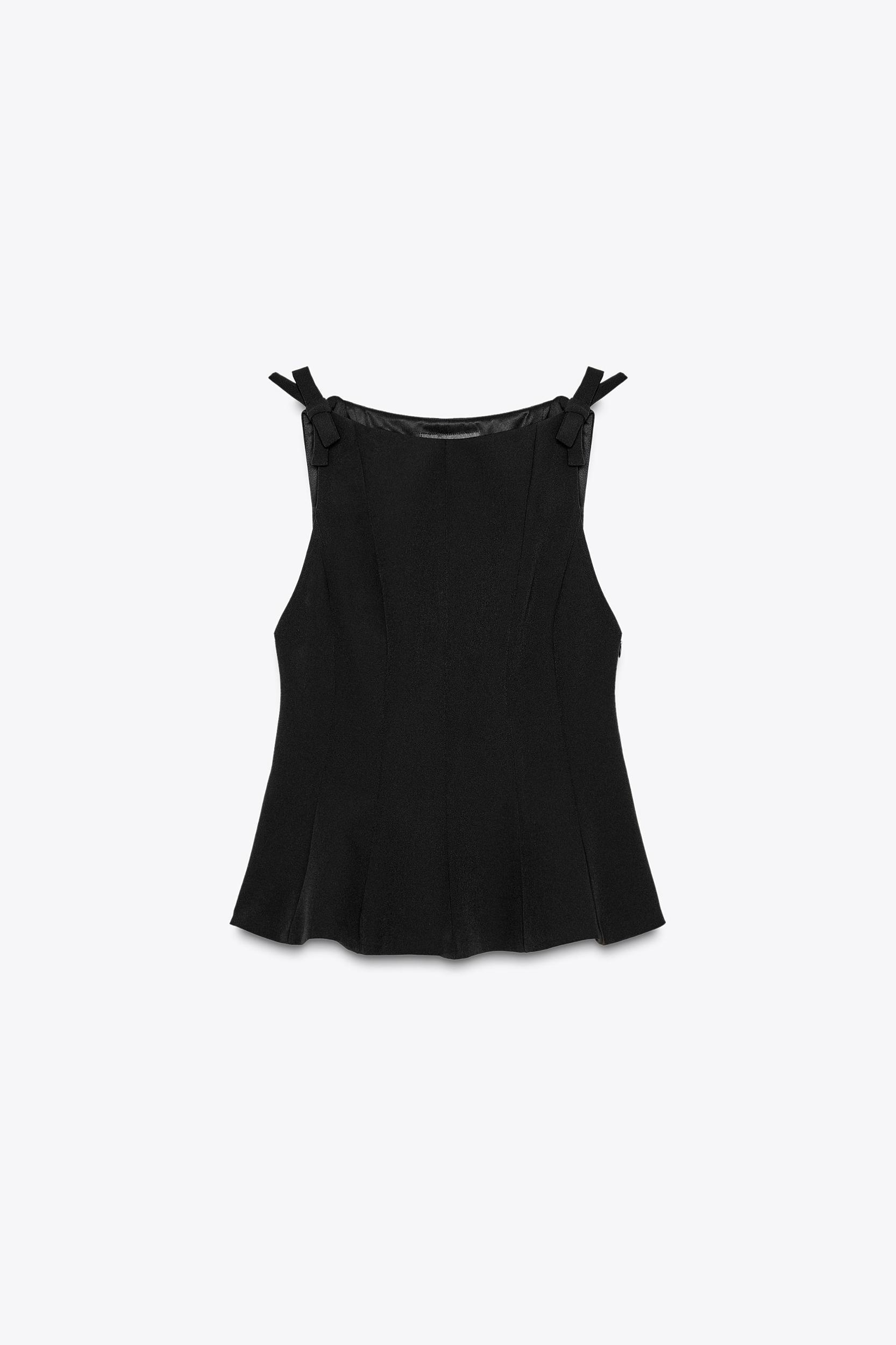 PEPLUM BOWS TOP Product Image