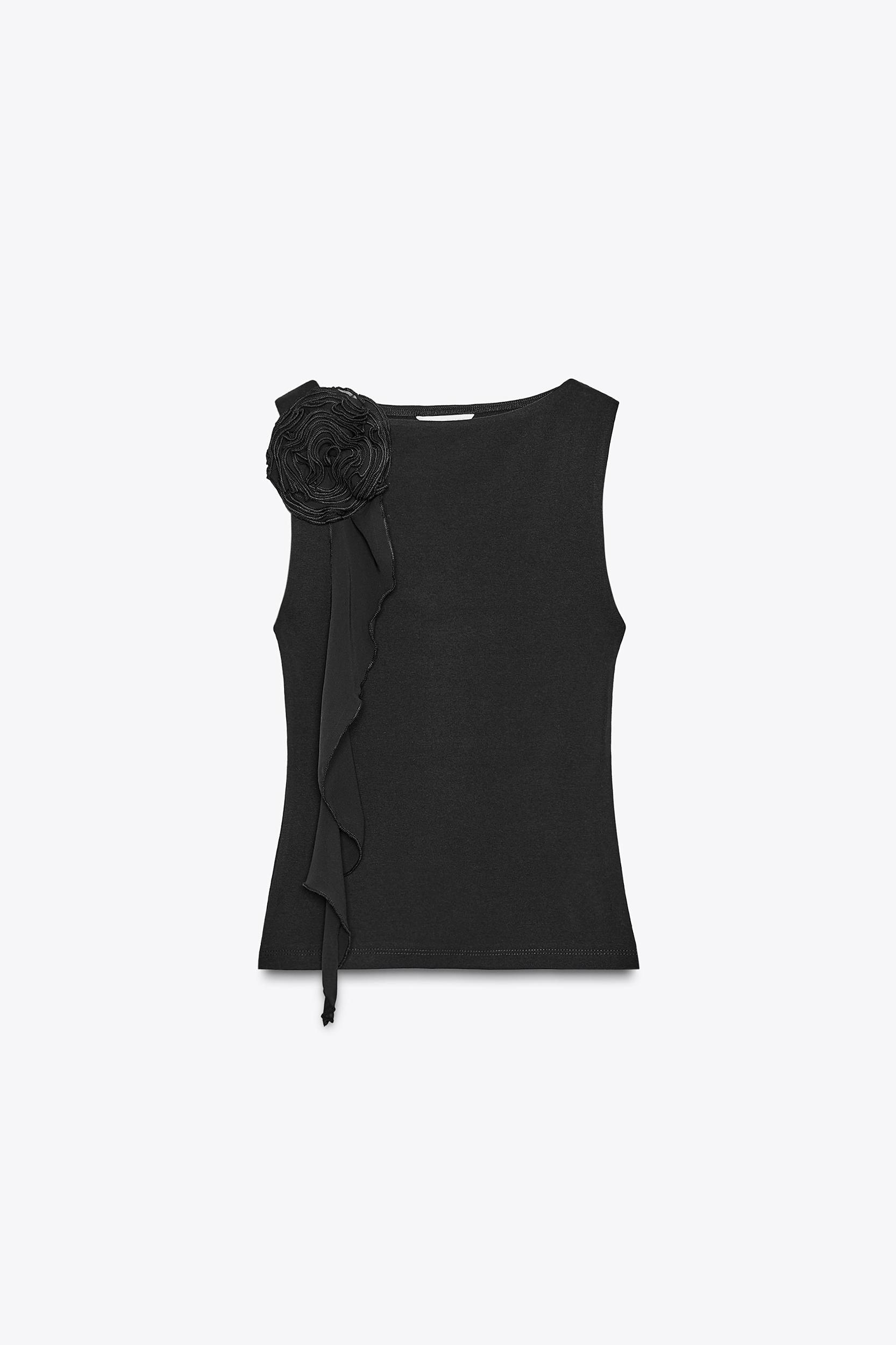 SLEEVELESS FLORAL TOP Product Image