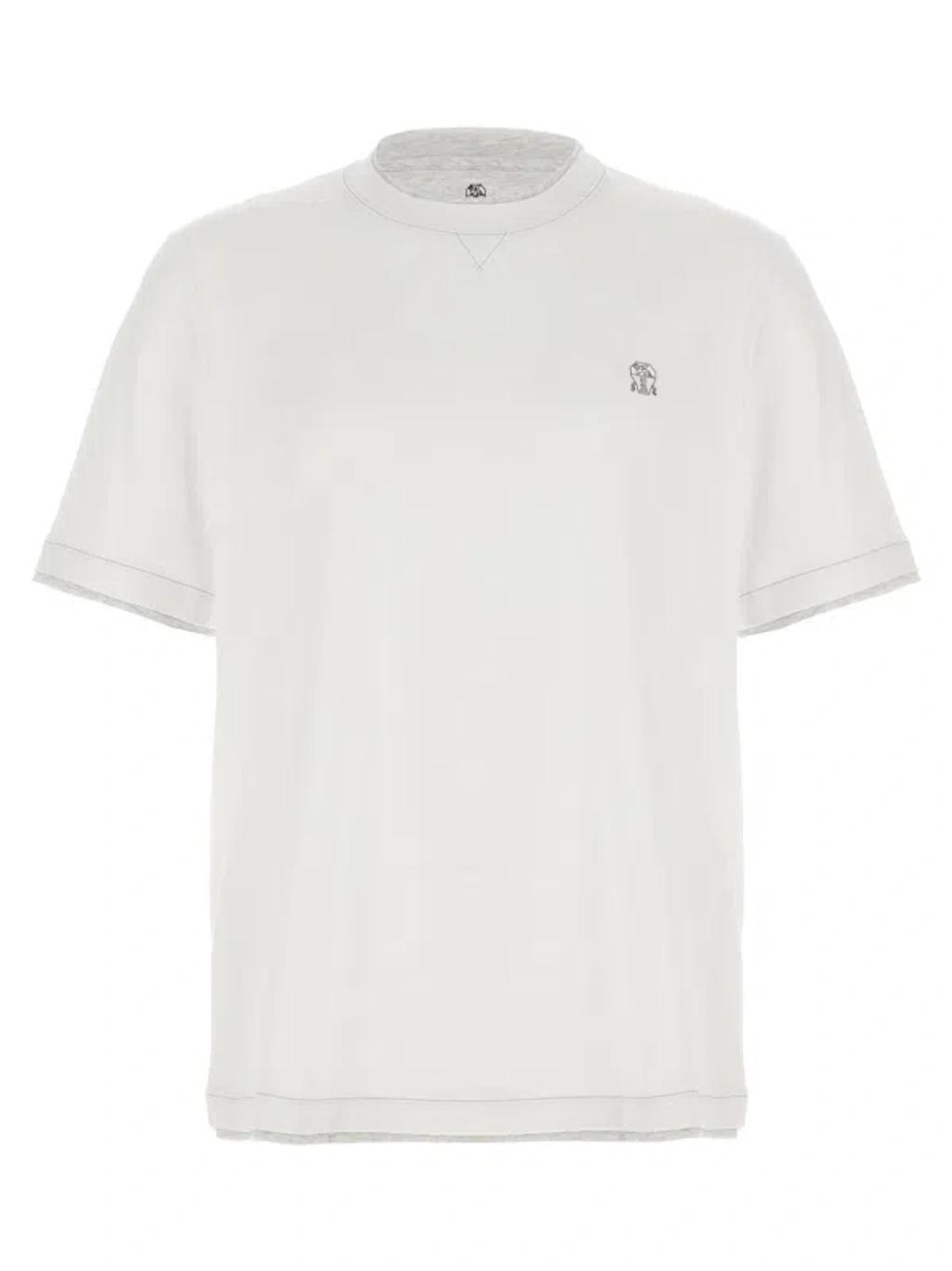 BRUNELLO CUCINELLI Layered T-shirt In White Product Image