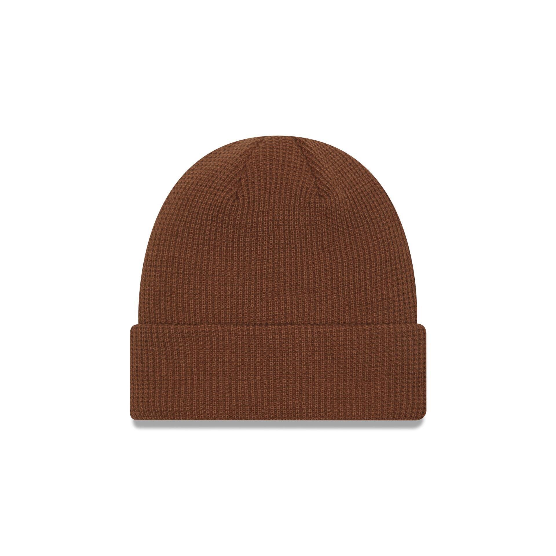 New Era Cap Brown Waffle Knit Beanie Male Product Image