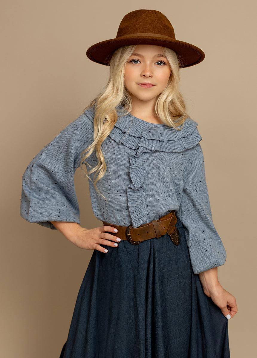 Anilah Sweater in Cornflower Girls Product Image