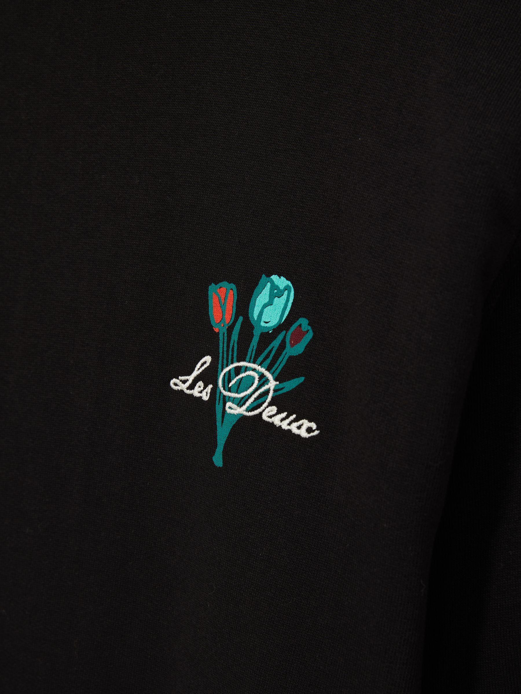 Les Deux Cotton Café Sweatshirt in Black Print Product Image