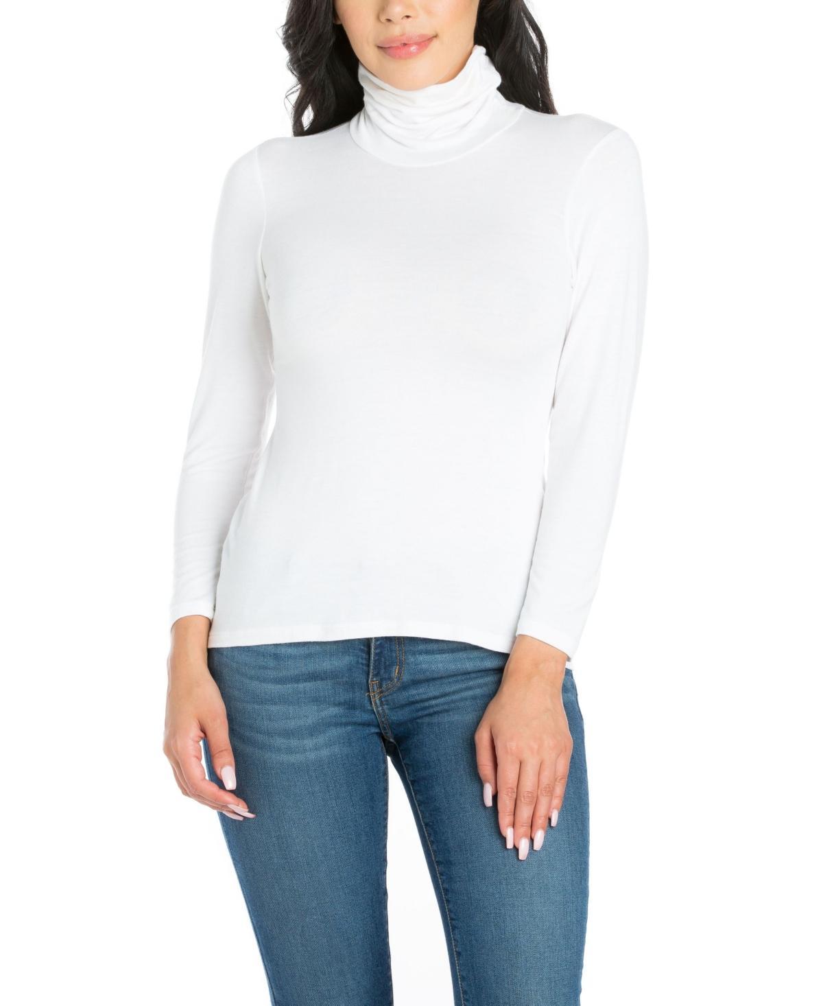 Womens Classic Long Sleeve Turtleneck Top Product Image