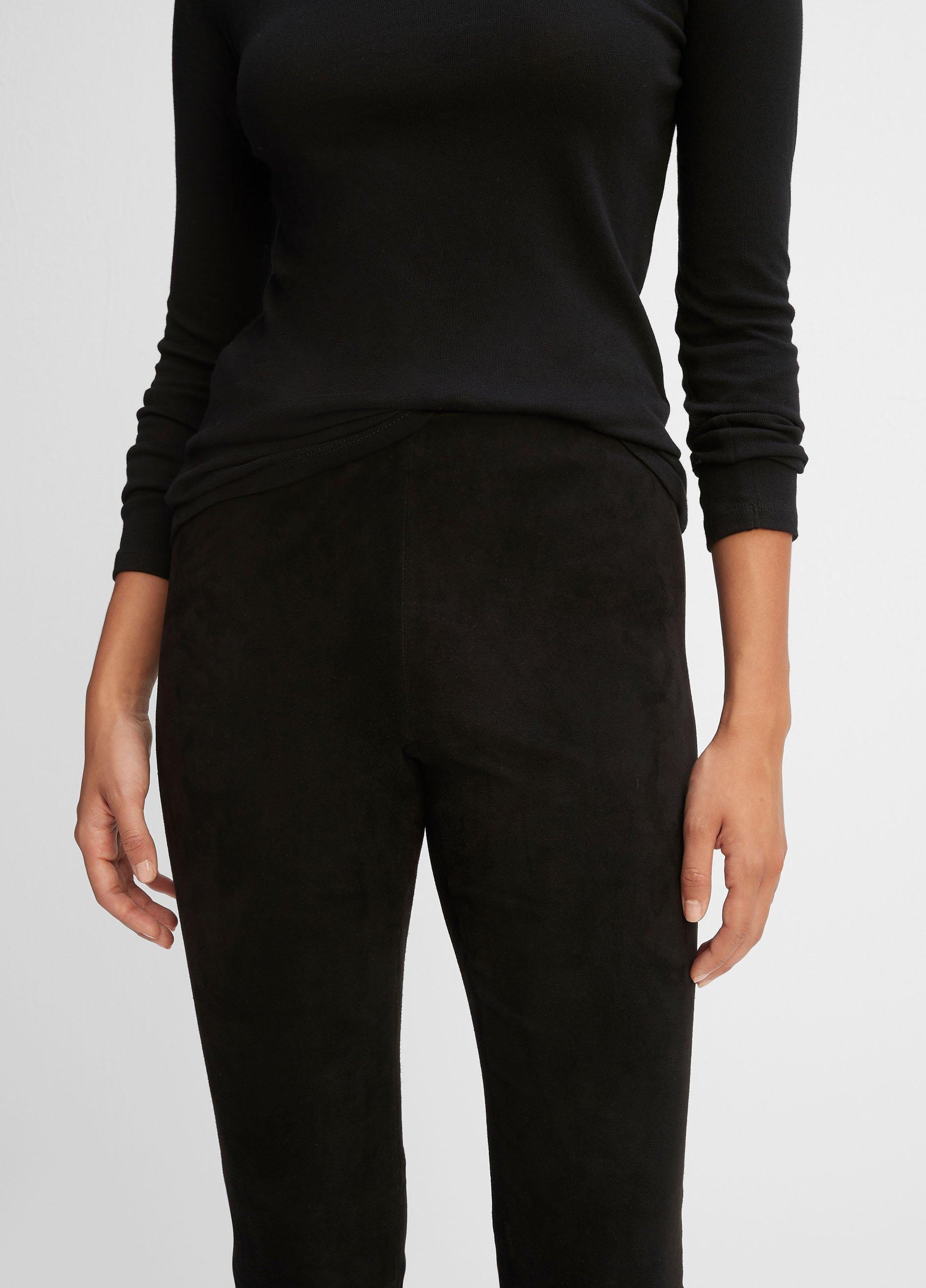 Stretch Suede Split Hem Crop Legging Product Image