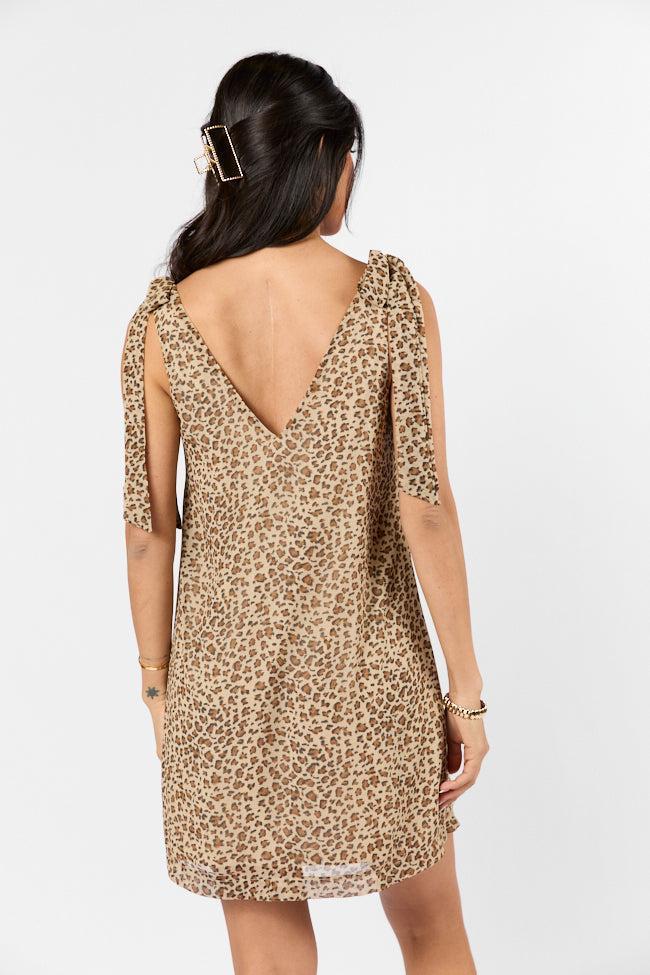 Wild Love Leopard Print Tie Shoulder Dress SALE Product Image