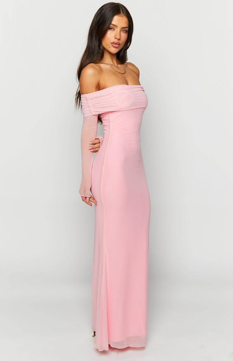 Coraline Pink Long Sleeve Maxi Dress Product Image