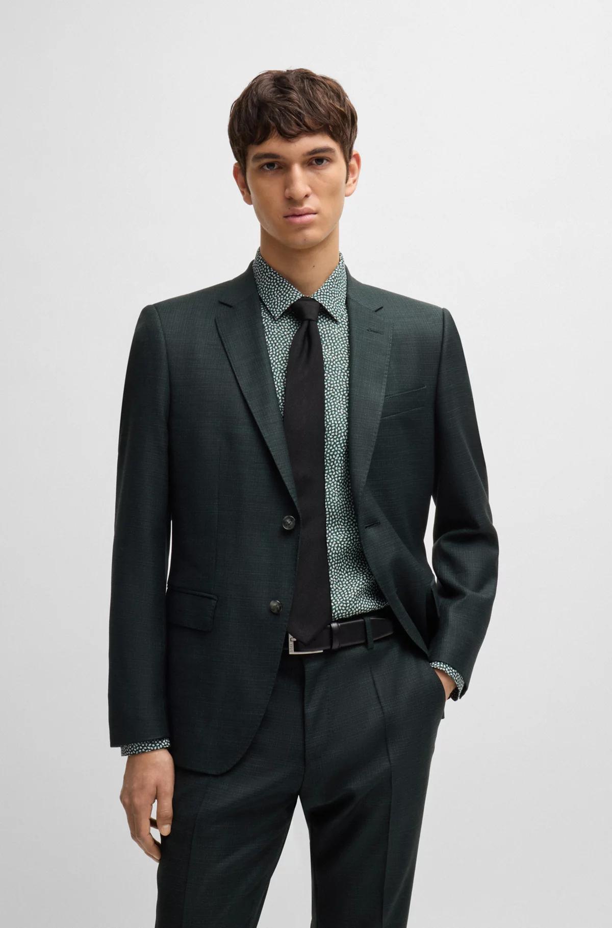 Boss Slim-Fit Suit in Micro Patterned Stretch Wool Product Image