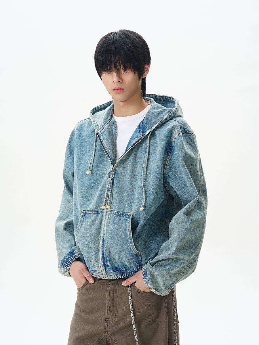 RT No. 12416 DENIM ZIP UP HOODED JK Product Image