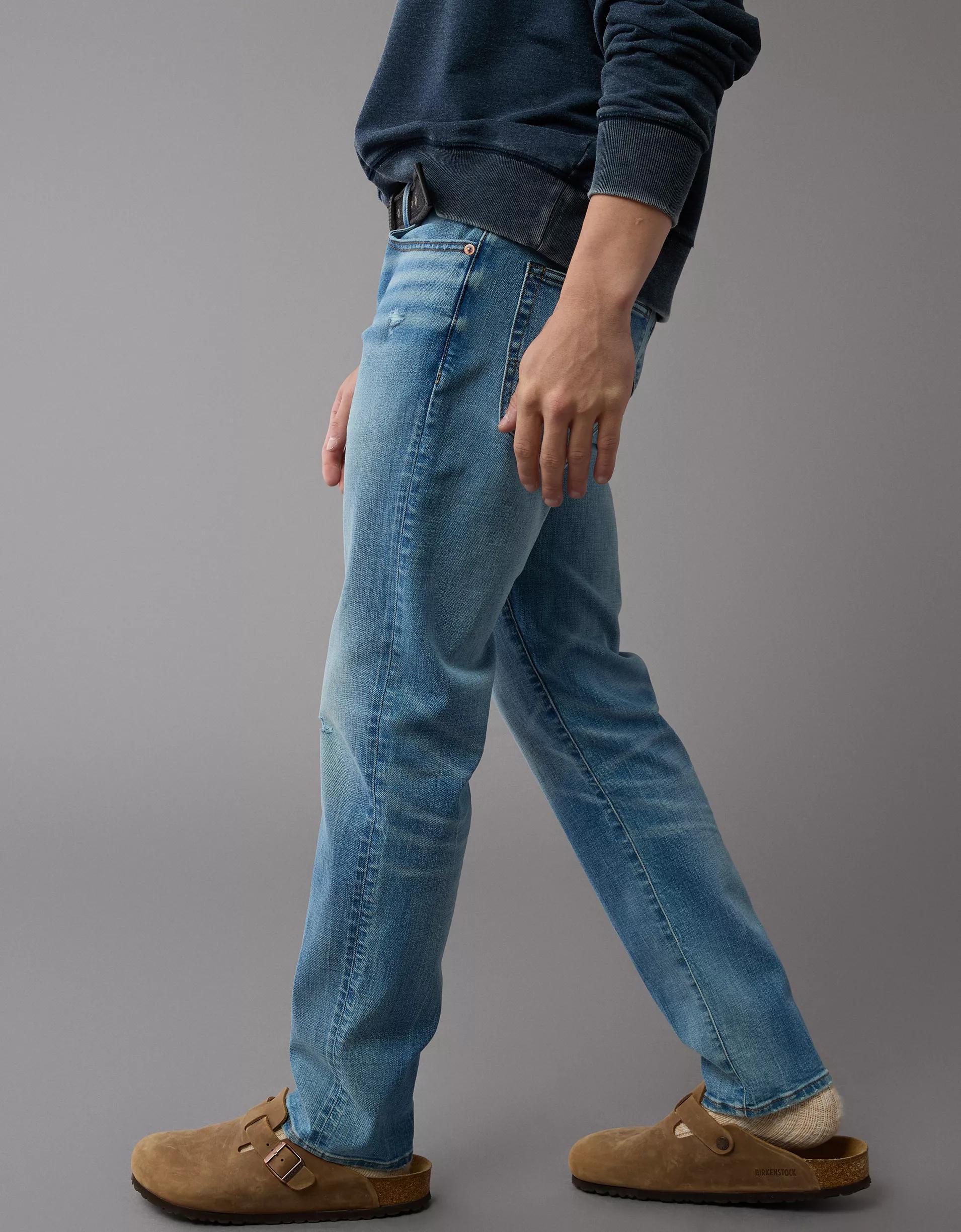 AE AirFlex+ Ripped Slim Straight Jean Product Image