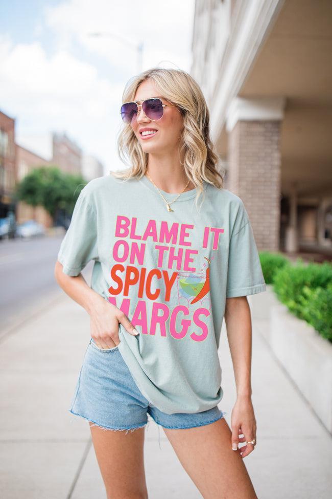 Blame It On The Spicy Margs Bay Comfort Colors Graphic Tee Product Image