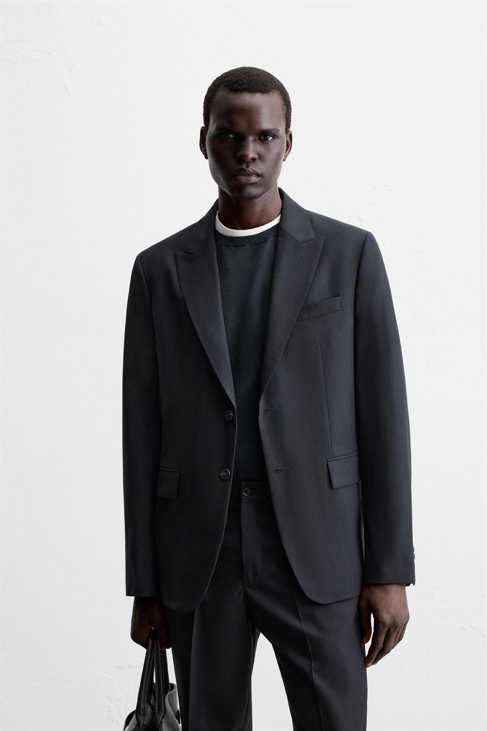 HERRINGBONE SUIT BLAZER Product Image