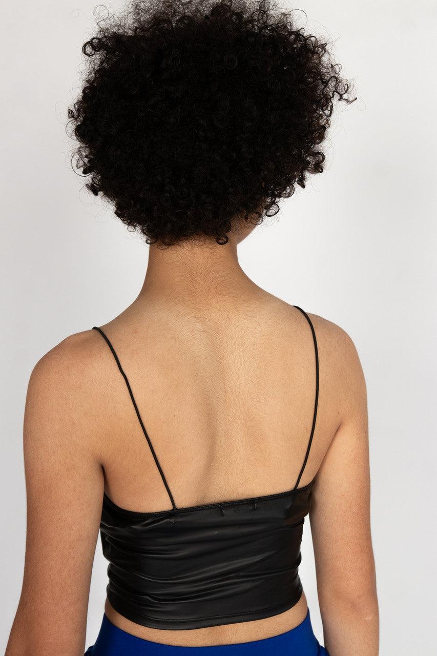 Pleather Cropped Tank Product Image