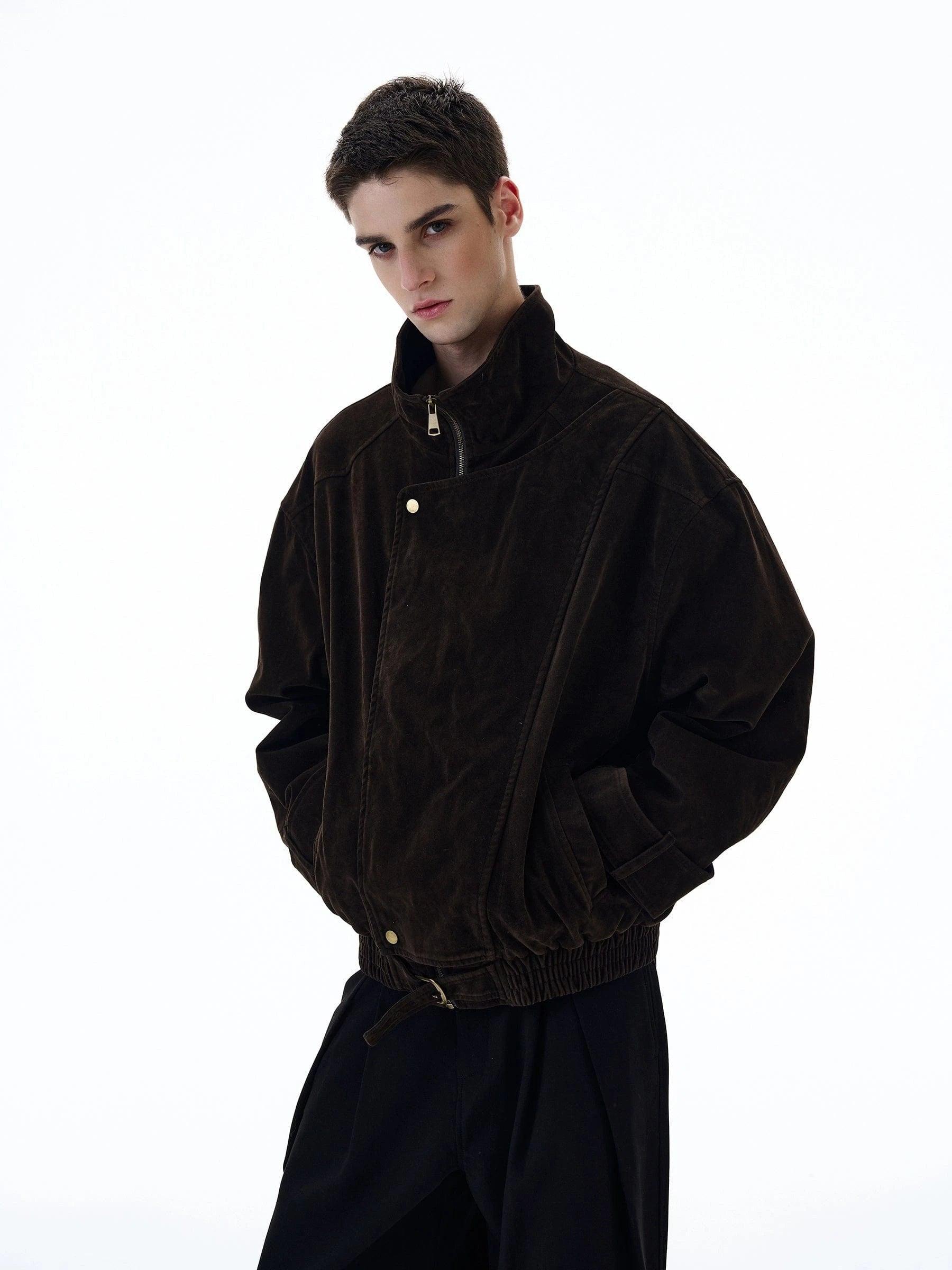 RT No. 20017 BROWN SUEDE COLLAR JK Product Image