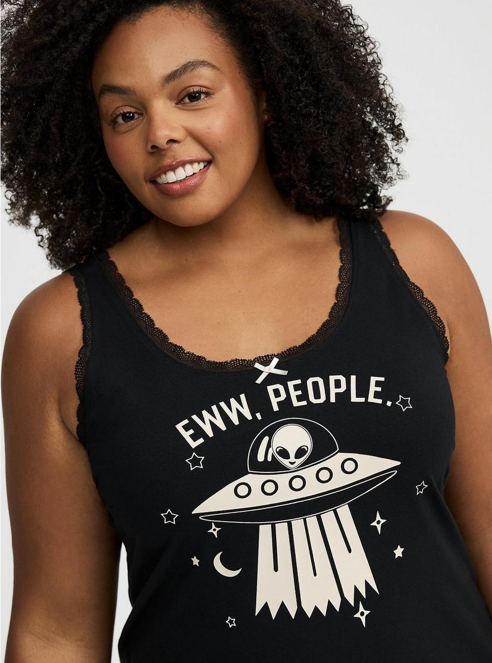 Foxy Lace-Trim Sleep Tank Product Image