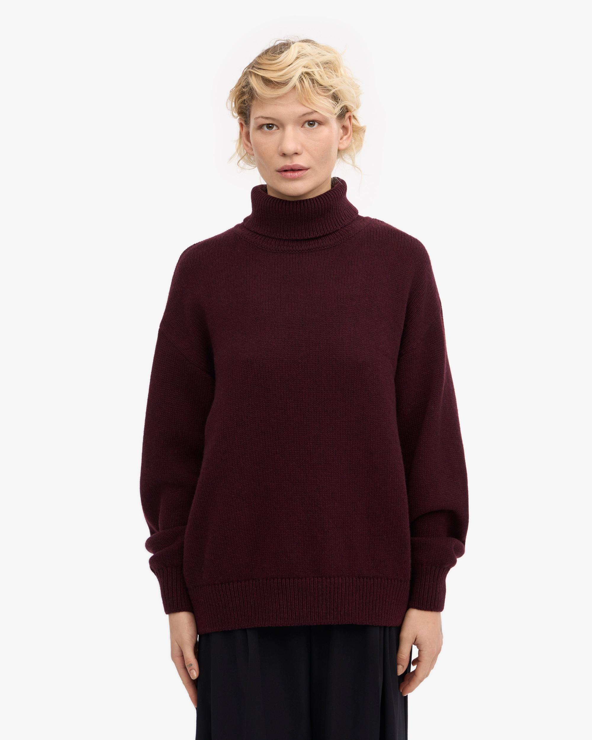 Merino Wool Turtleneck - Stone Blue Product Image