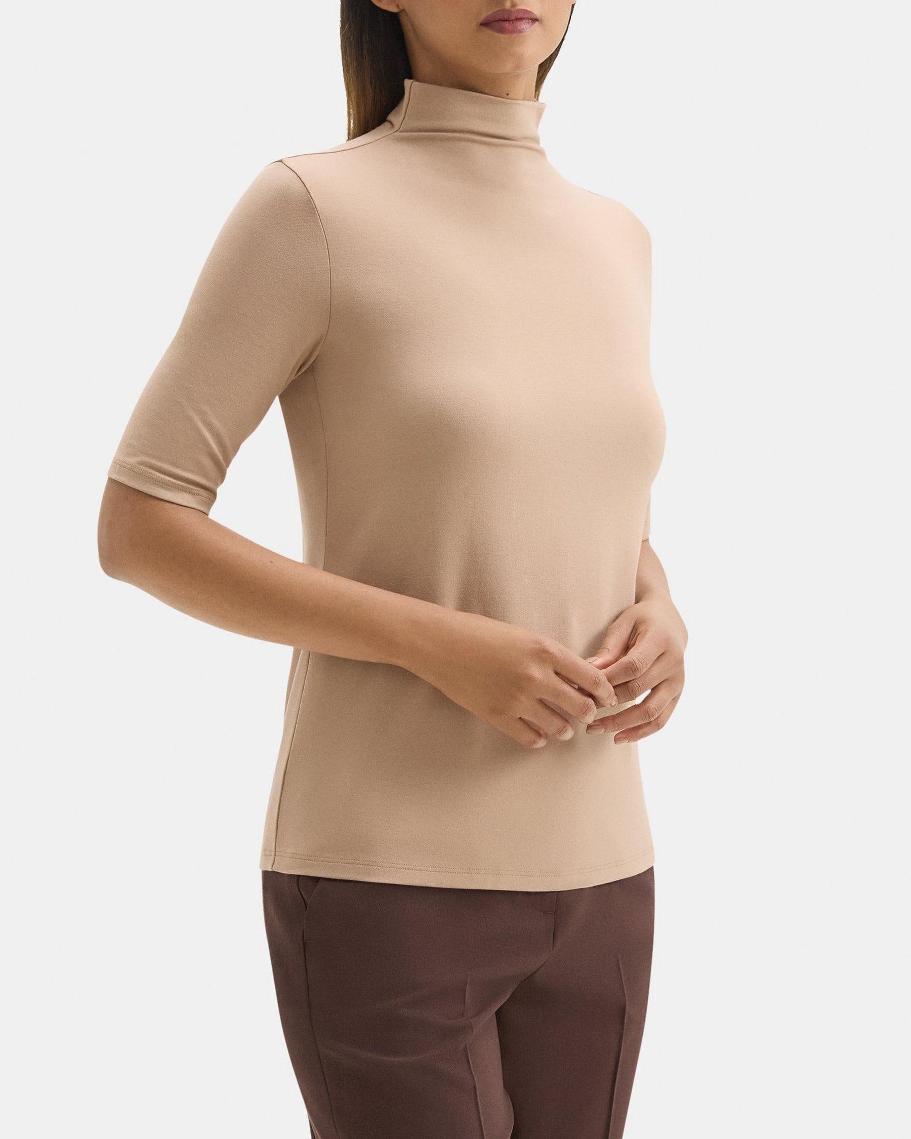 Turtleneck Tee in Pima Cotton Jersey Product Image