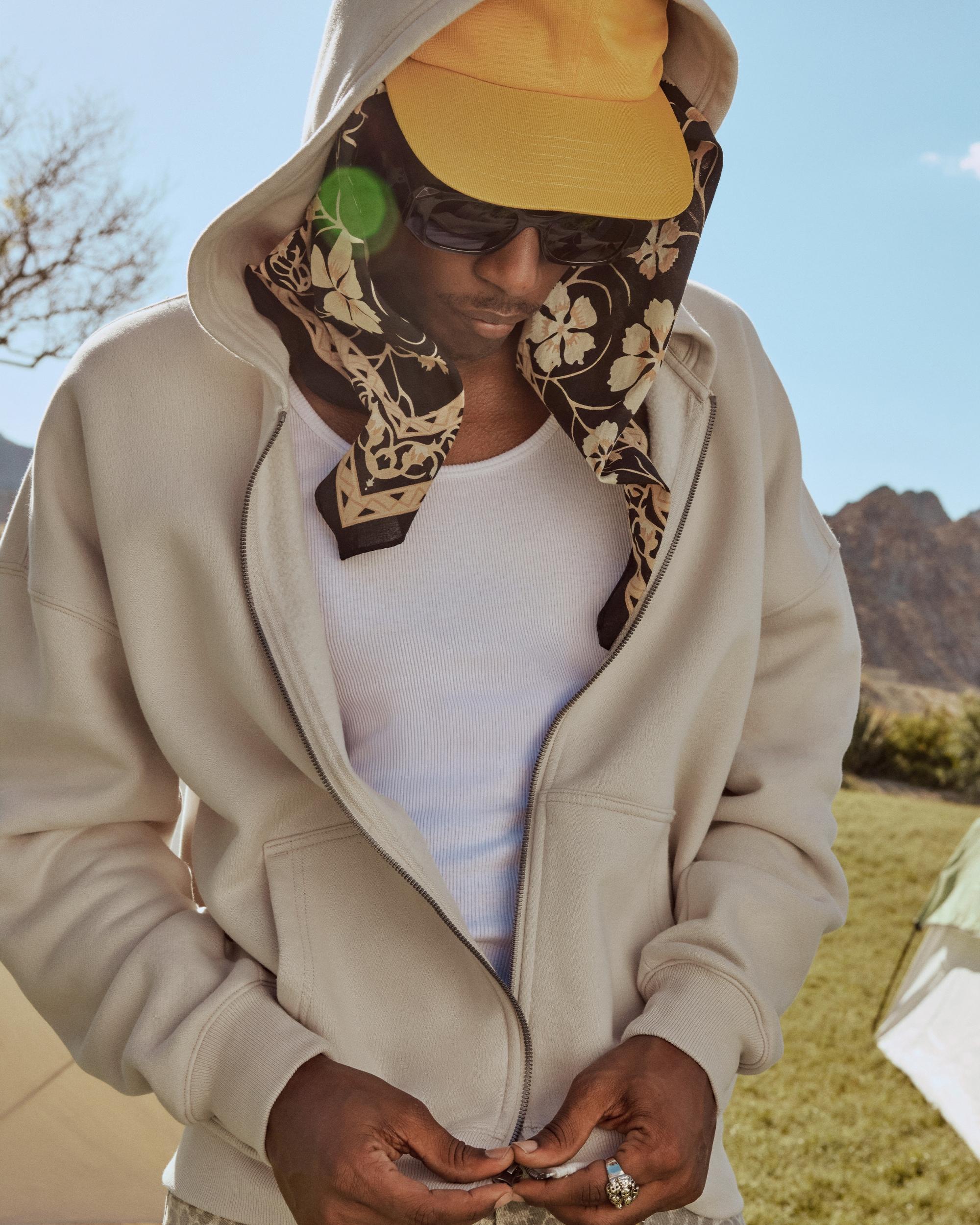 Boxy Zip-Up Hoodie Product Image