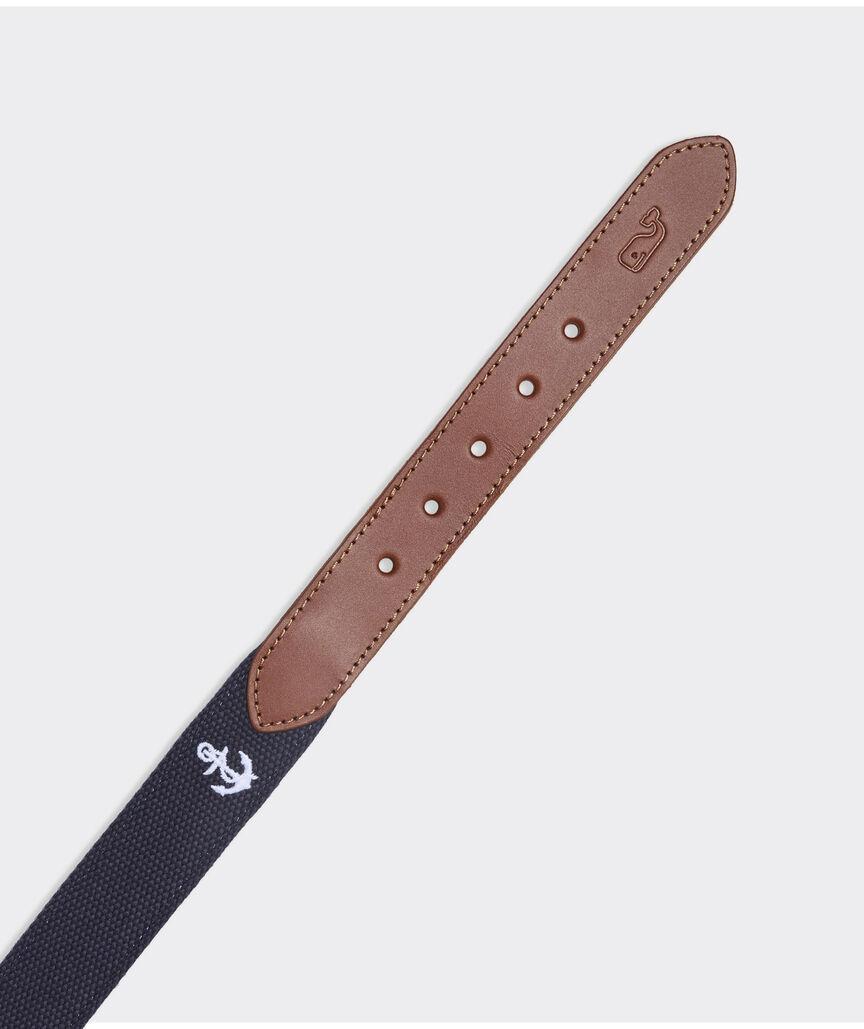 Roped Anchor Embroidered Canvas Club Belt Product Image