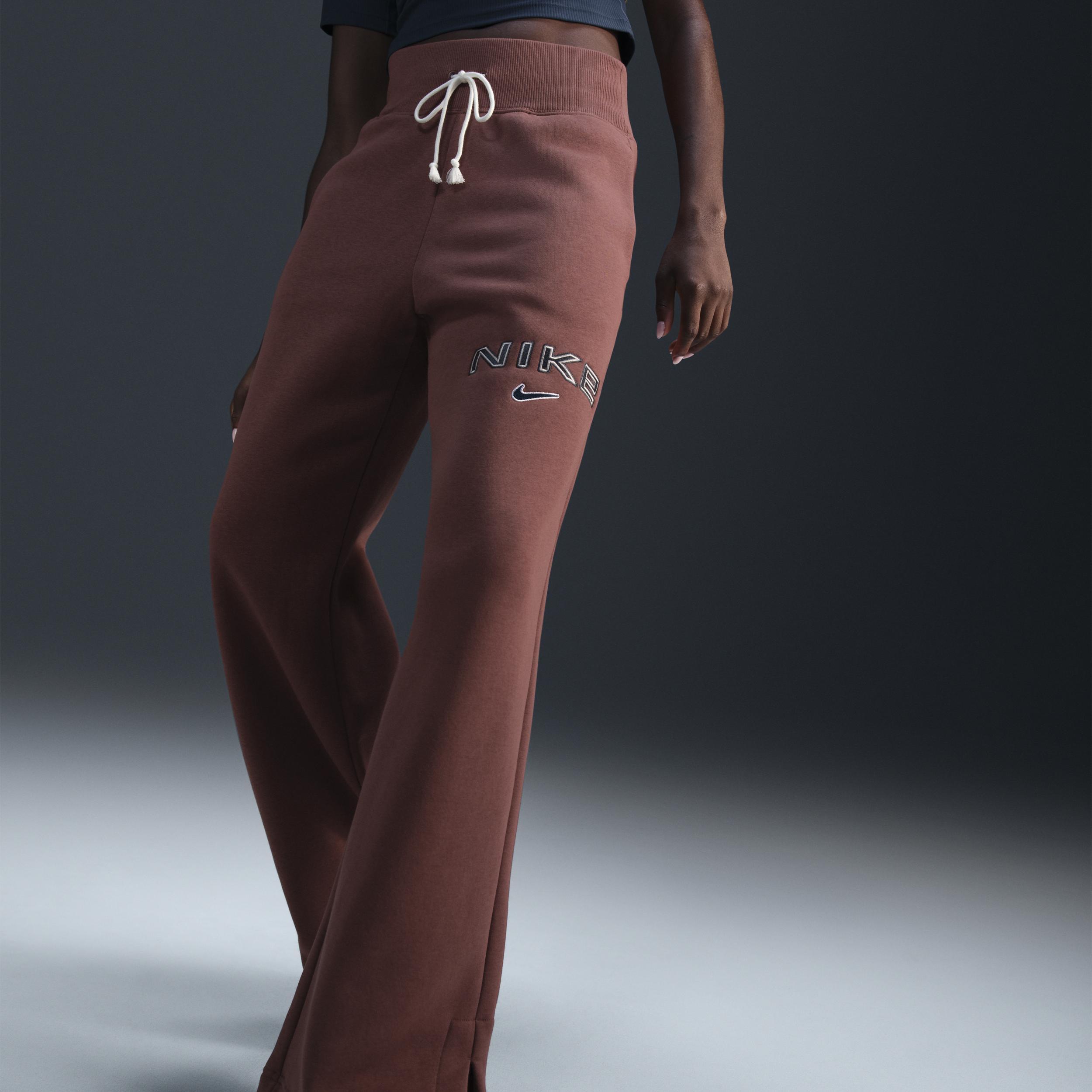 Women's Nike Sportswear Phoenix Fleece High-Waisted Wide-Leg Logo Pants Product Image