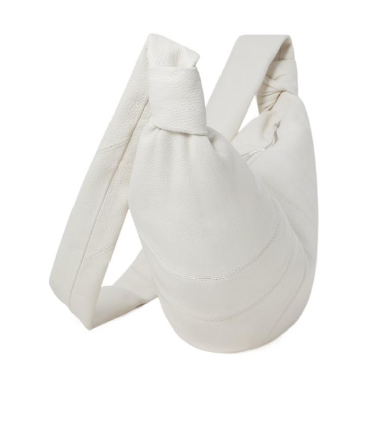 LEMAIRE Croissant Zip-up Medium Crossbody Bag In White Product Image