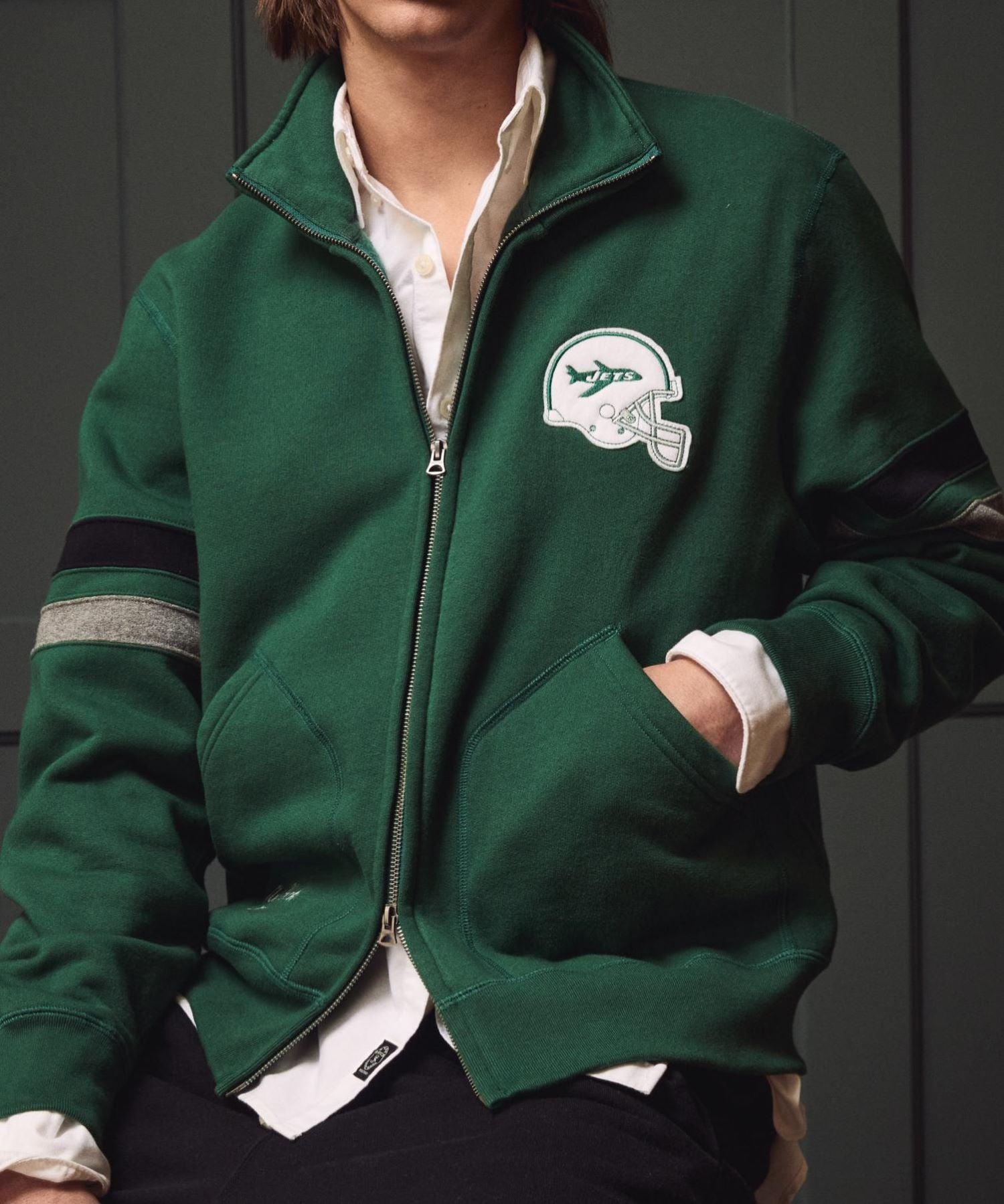 Todd Snyder by Fanatics for NFL Jets Full-Zip Fleece Sweatshirt Product Image