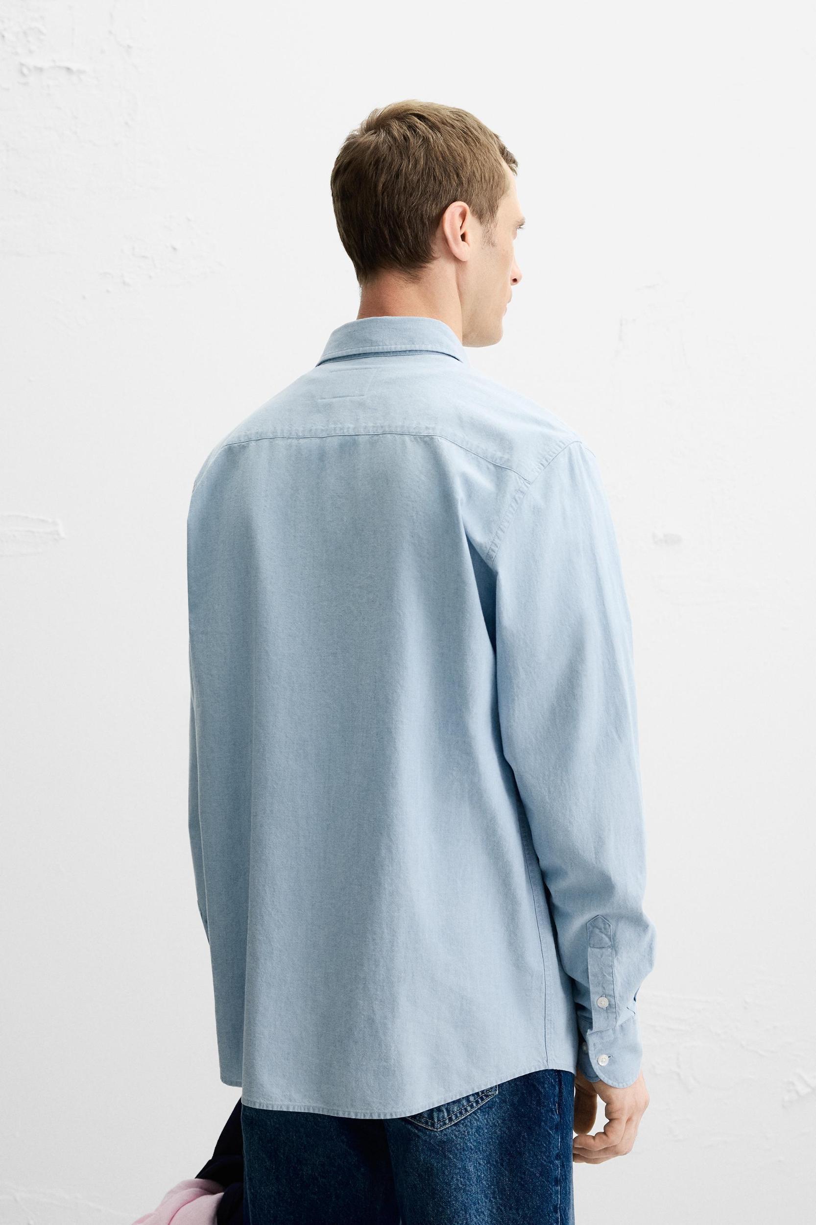 CHAMBRAY TEXTURED SHIRT Product Image