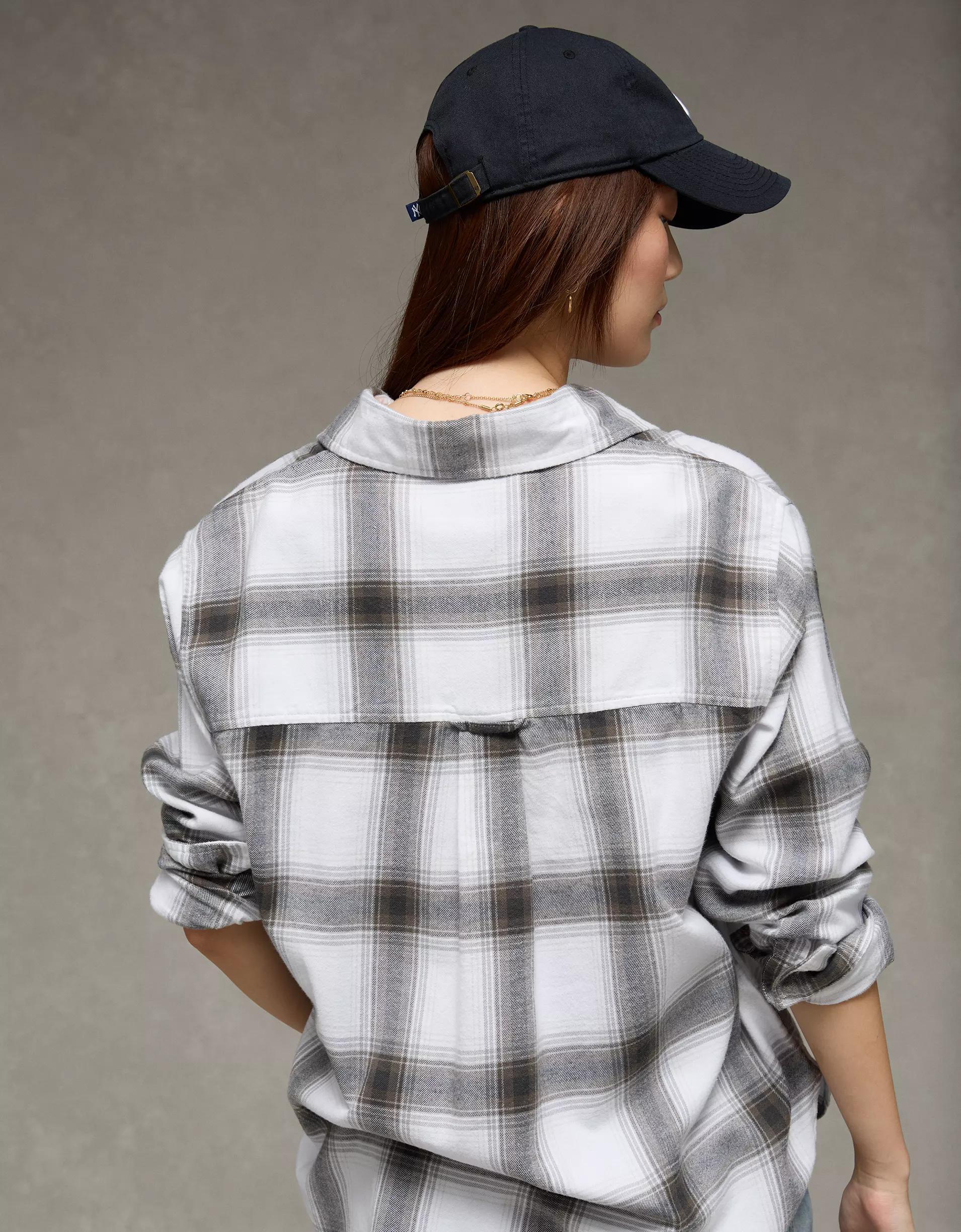 AE Oversized Flannel Shirt Product Image
