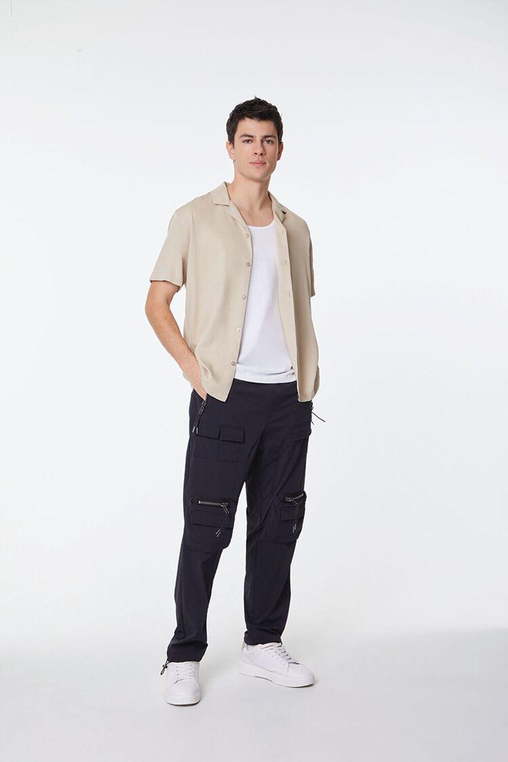 Linen-Blend Cuban Collar Shirt | Forever 21 Product Image