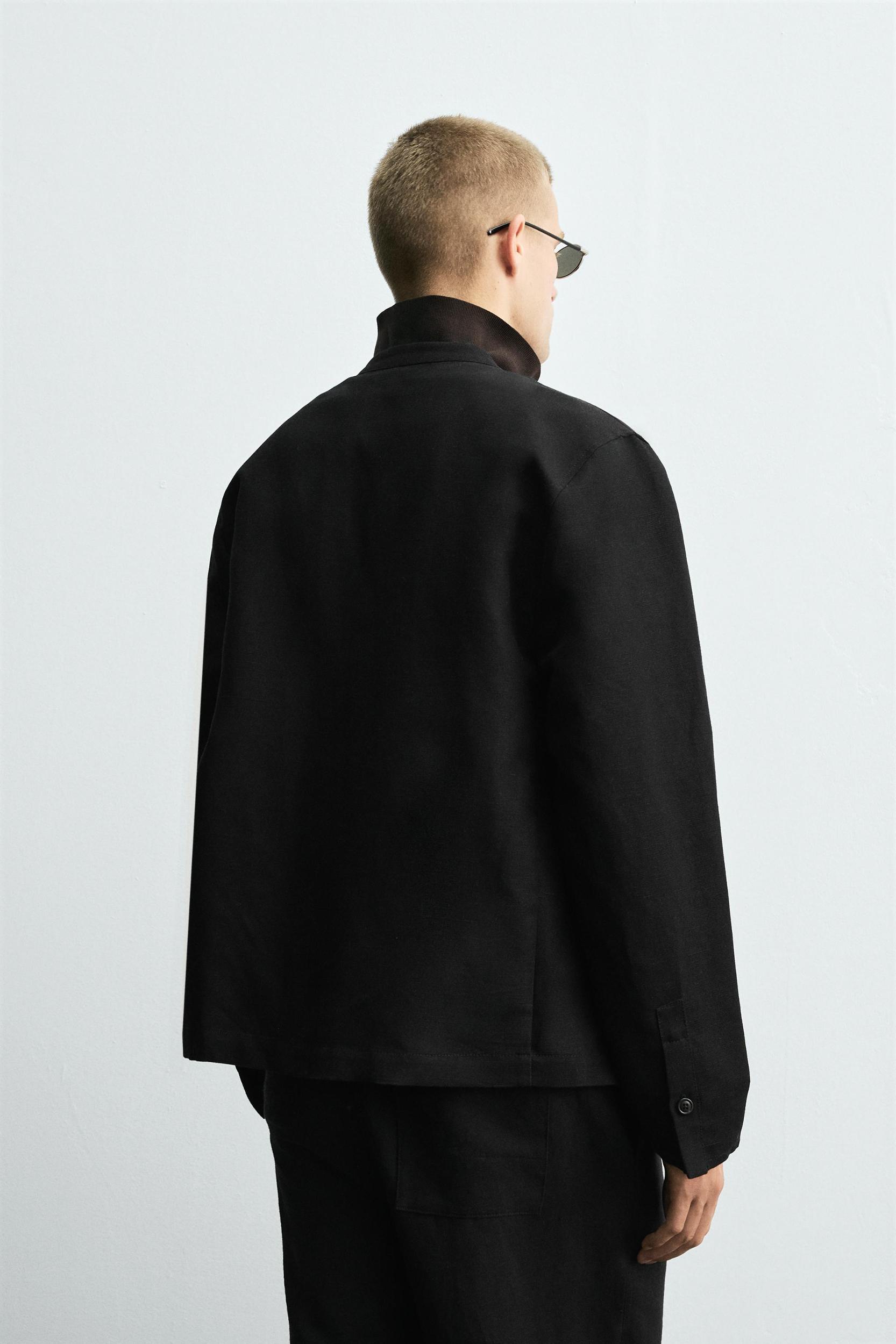 COTTON-LINEN SUIT BLAZER Product Image